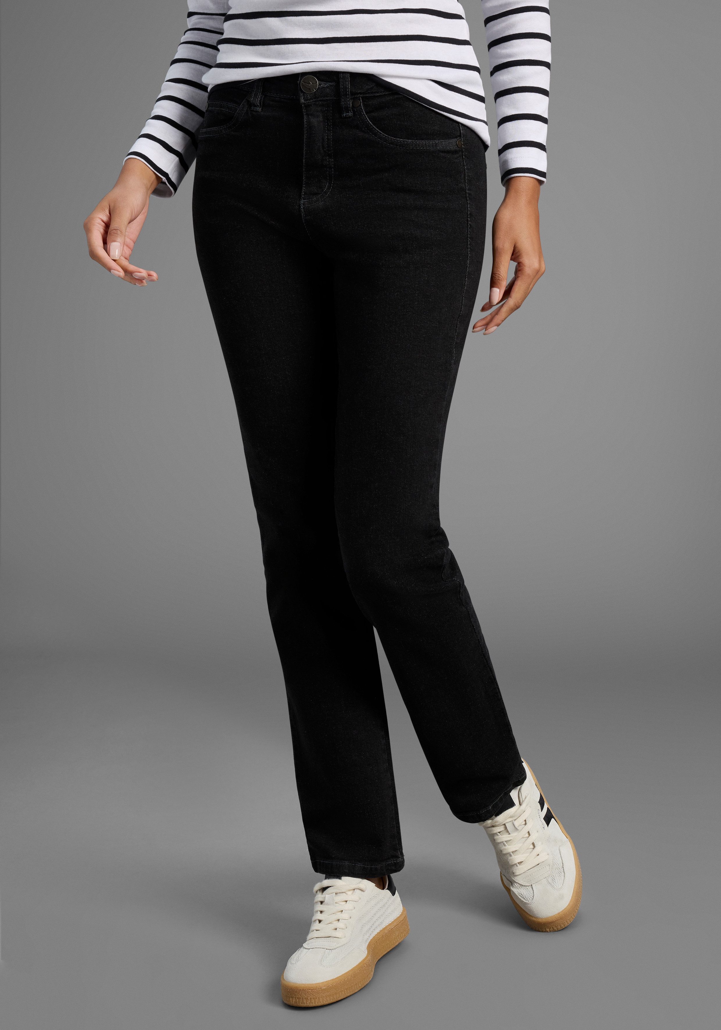Arizona Gerade Jeans Comfort-Fit High Waist günstig online kaufen