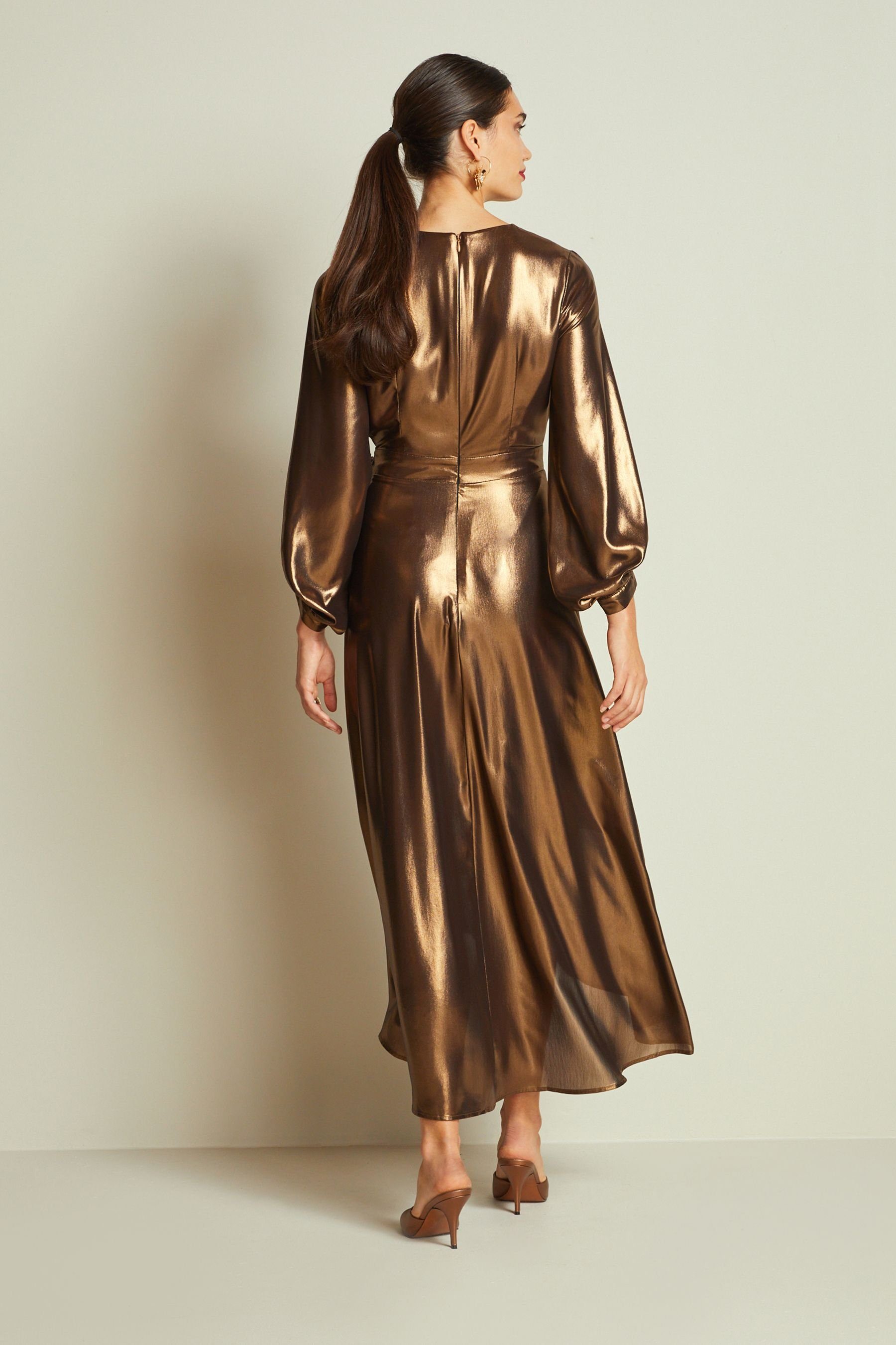 Next Midikleid Midikleid in Metallic mit günstig online kaufen