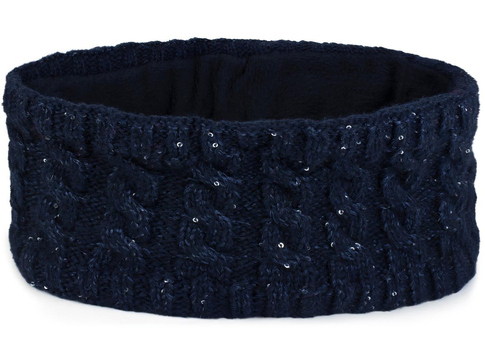 Stirnband Strick Stirnband Zopfmuster Pailletten