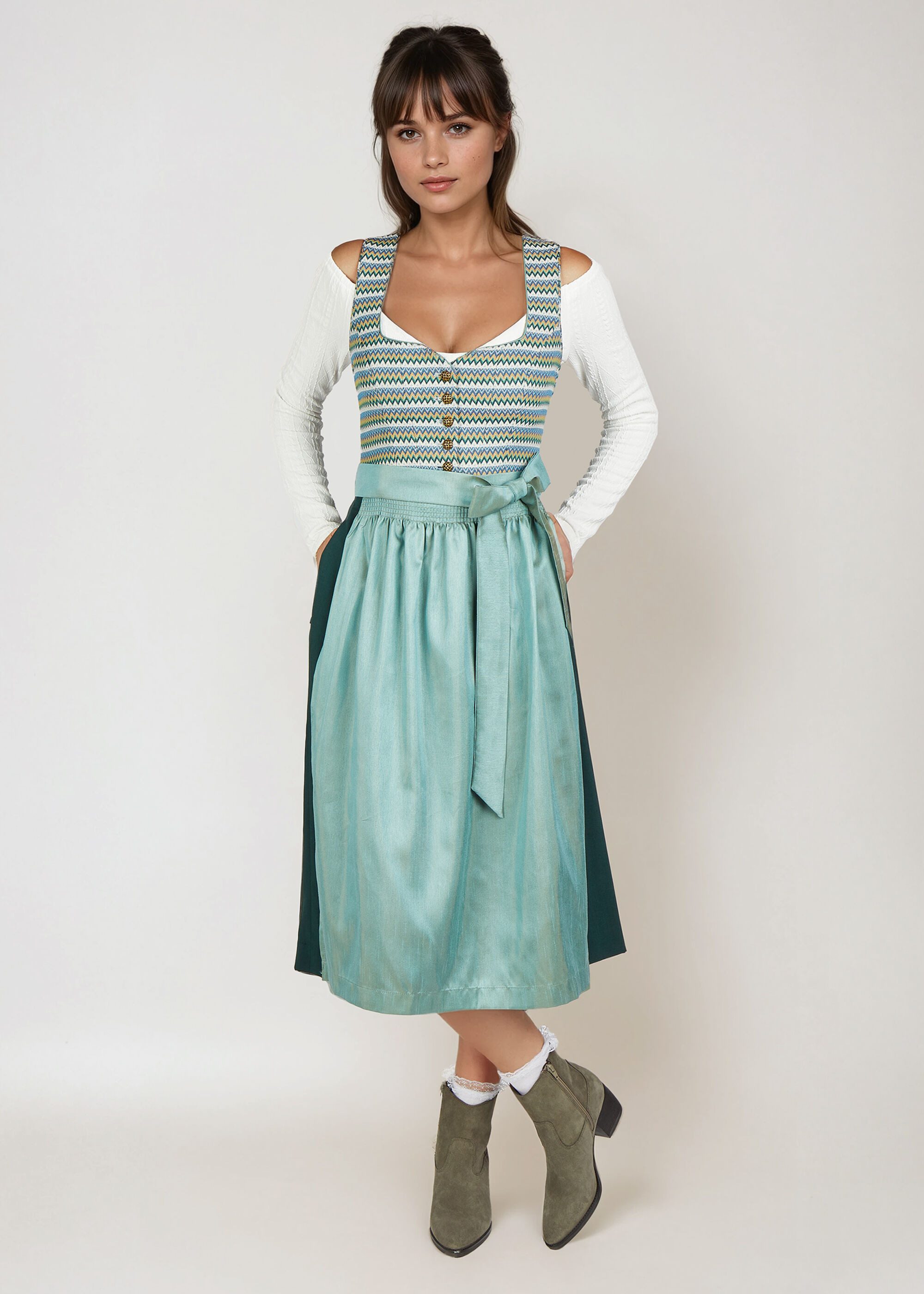 Spieth & Wensky Dirndl Gerome leichter Creperock günstig online kaufen