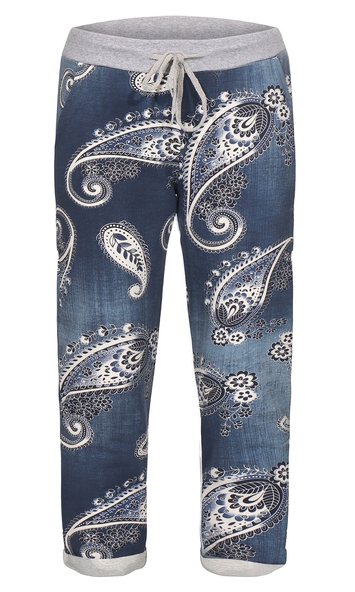 Sweatpants Freizeithose leichte Damen Haushose in moderner Jeansoptik