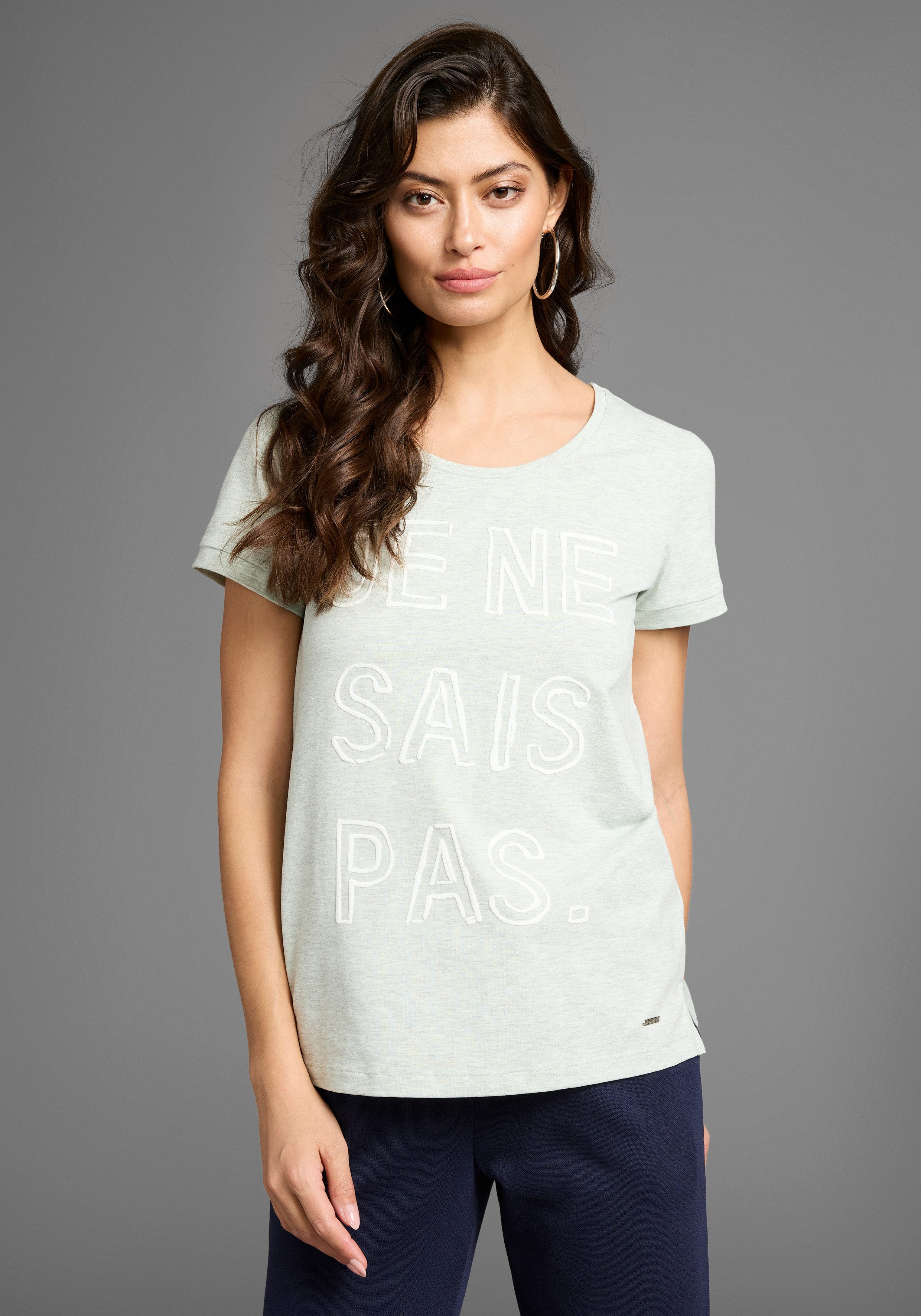 Laura Scott T-Shirt mit aufgenähtem Schriftzug günstig online kaufen