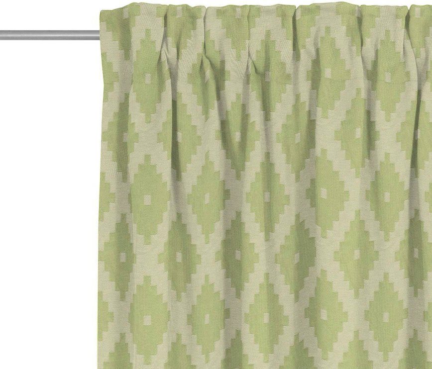 Vorhang Maroccan Shiraz, Jacquard, Bio-Baumwolle Multifunktionsband aus St), (1 nachhaltig Adam, hellgrün blickdicht