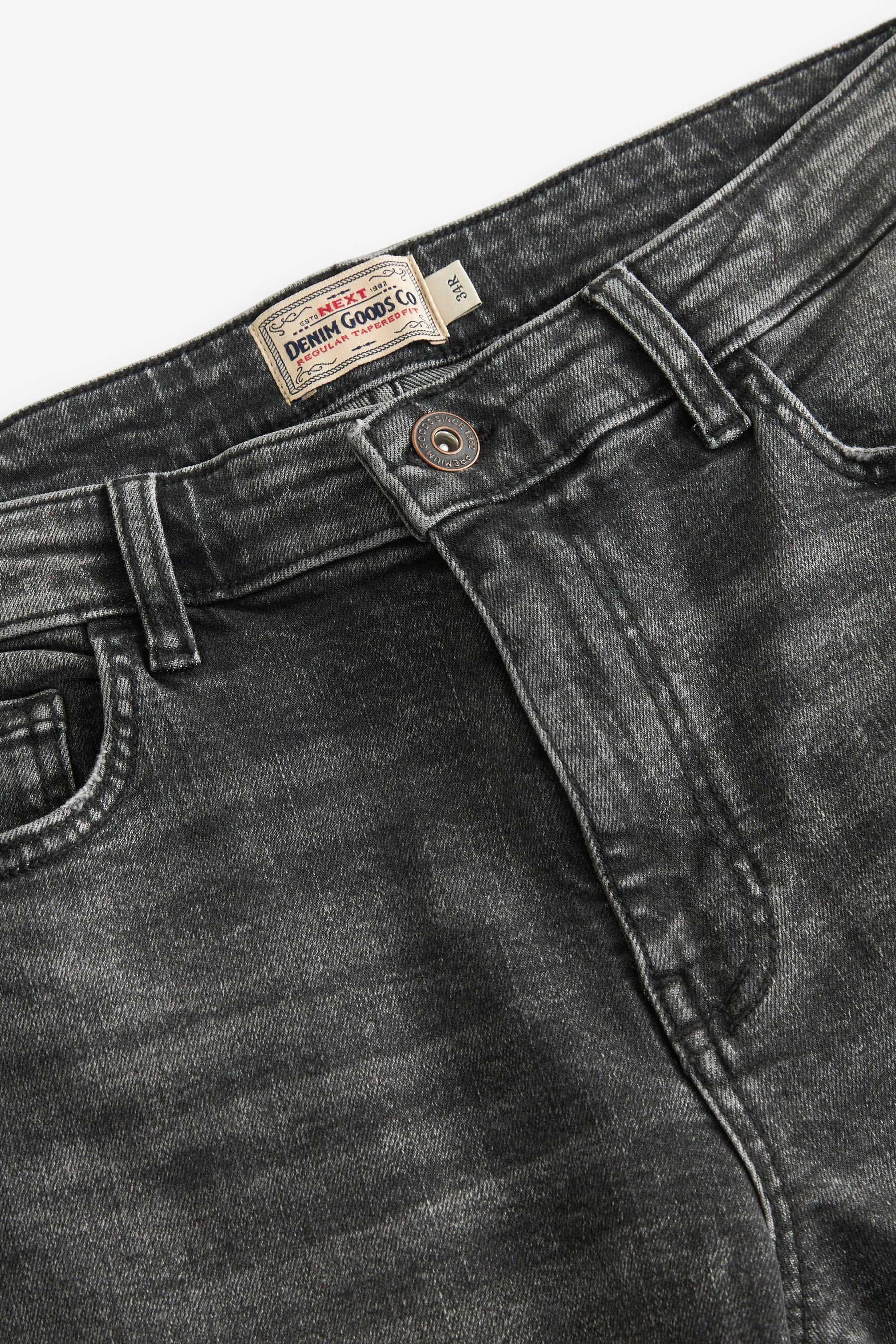 Next Vintage mit (1-tlg) Regular Jeans Regular-fit-Jeans Stretch Fit Grey