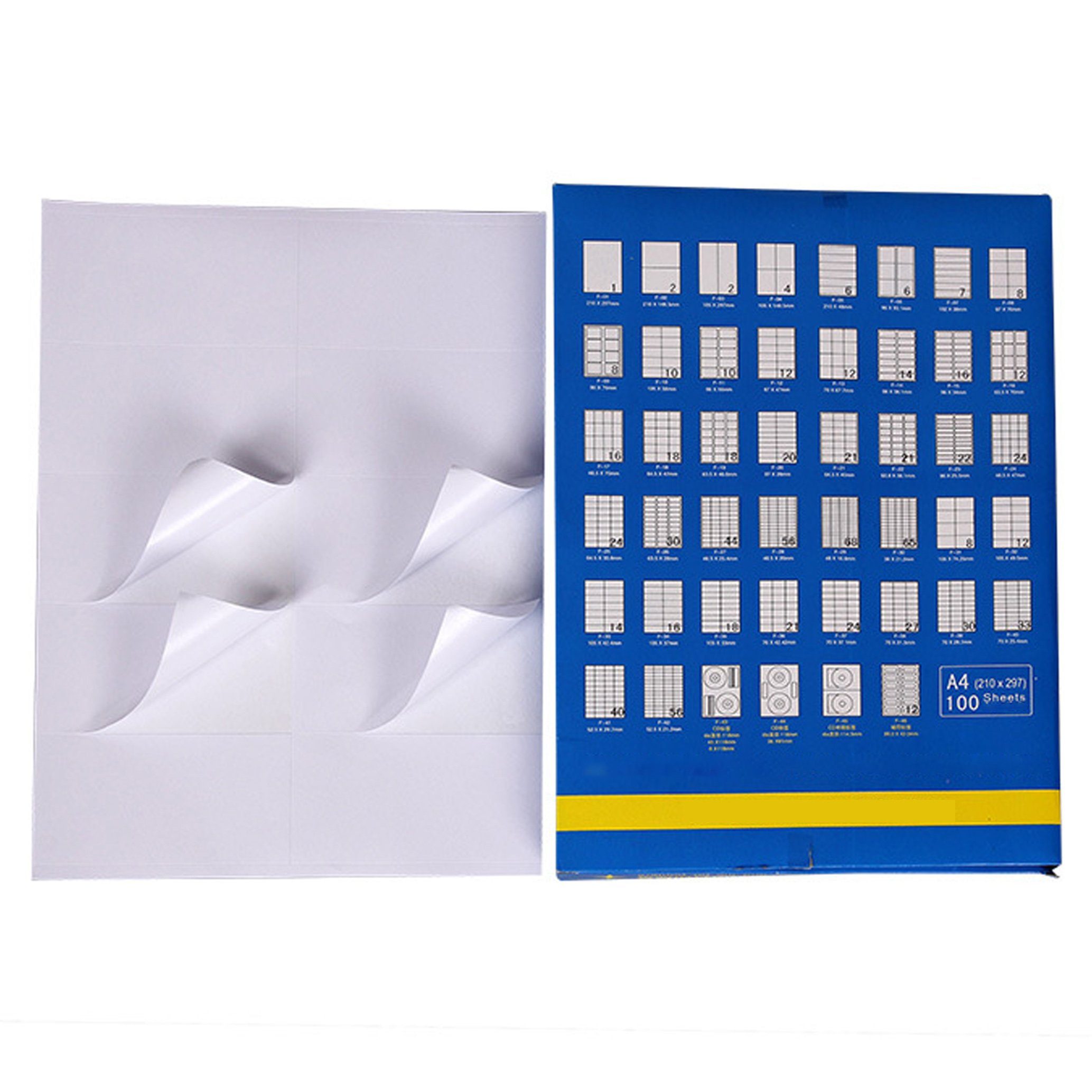 GOLDEN Etiketten GOLDEN 100 Blatt, Etiketten Selbstklebend Bedruckbar Aufkleber A4