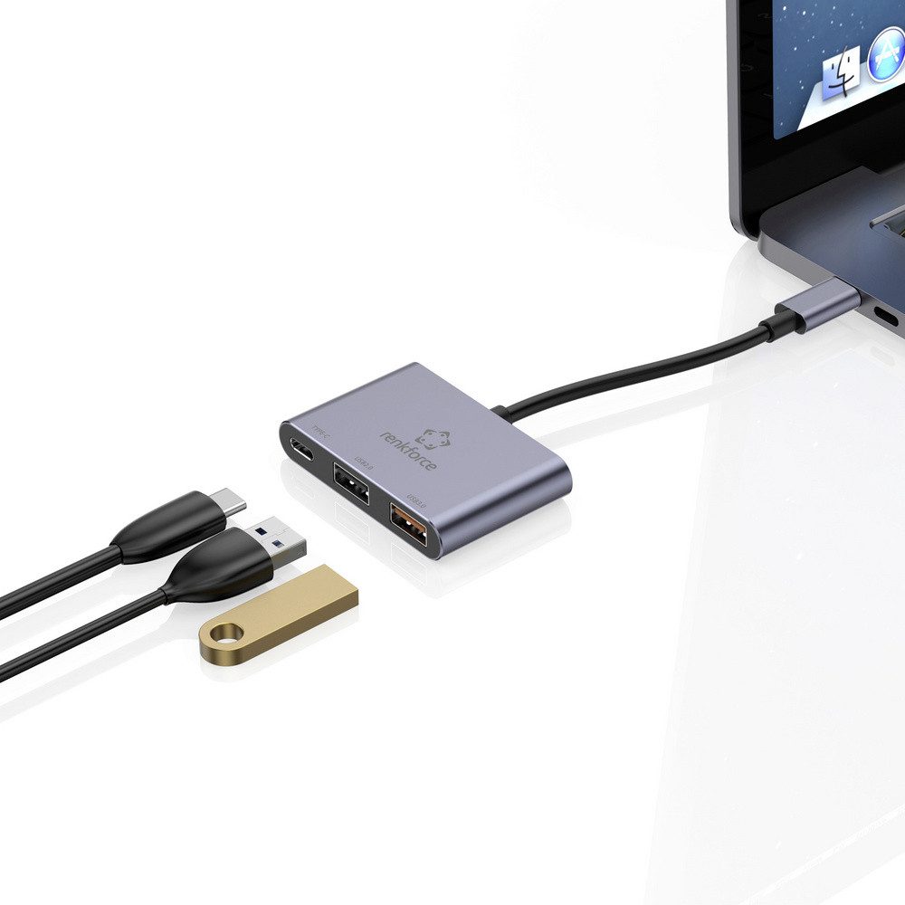 Renkforce USB-Verteiler Renkforce RF-6735680 USB-Hub 2+1 Port USB-A, USB-C® USB 3.2 Gen2 10 GB