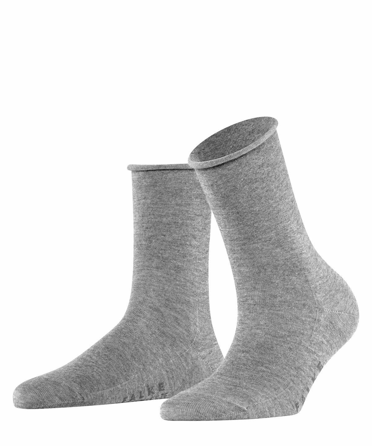 FALKE Kurzsocken Uni, Active Breeze - Damen Rollbündchen Socken Grau
