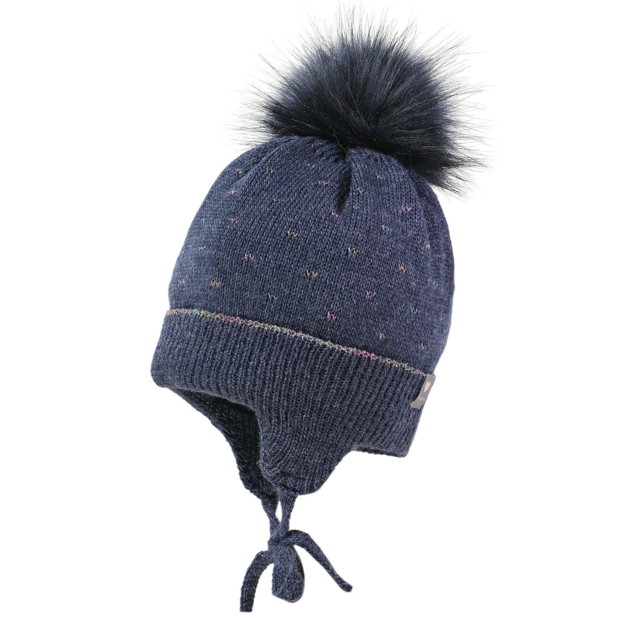 MAXIMO Strickmütze MINI GIRL-Inkamütze, Umschlag Kunstfellpompon, günstig online kaufen