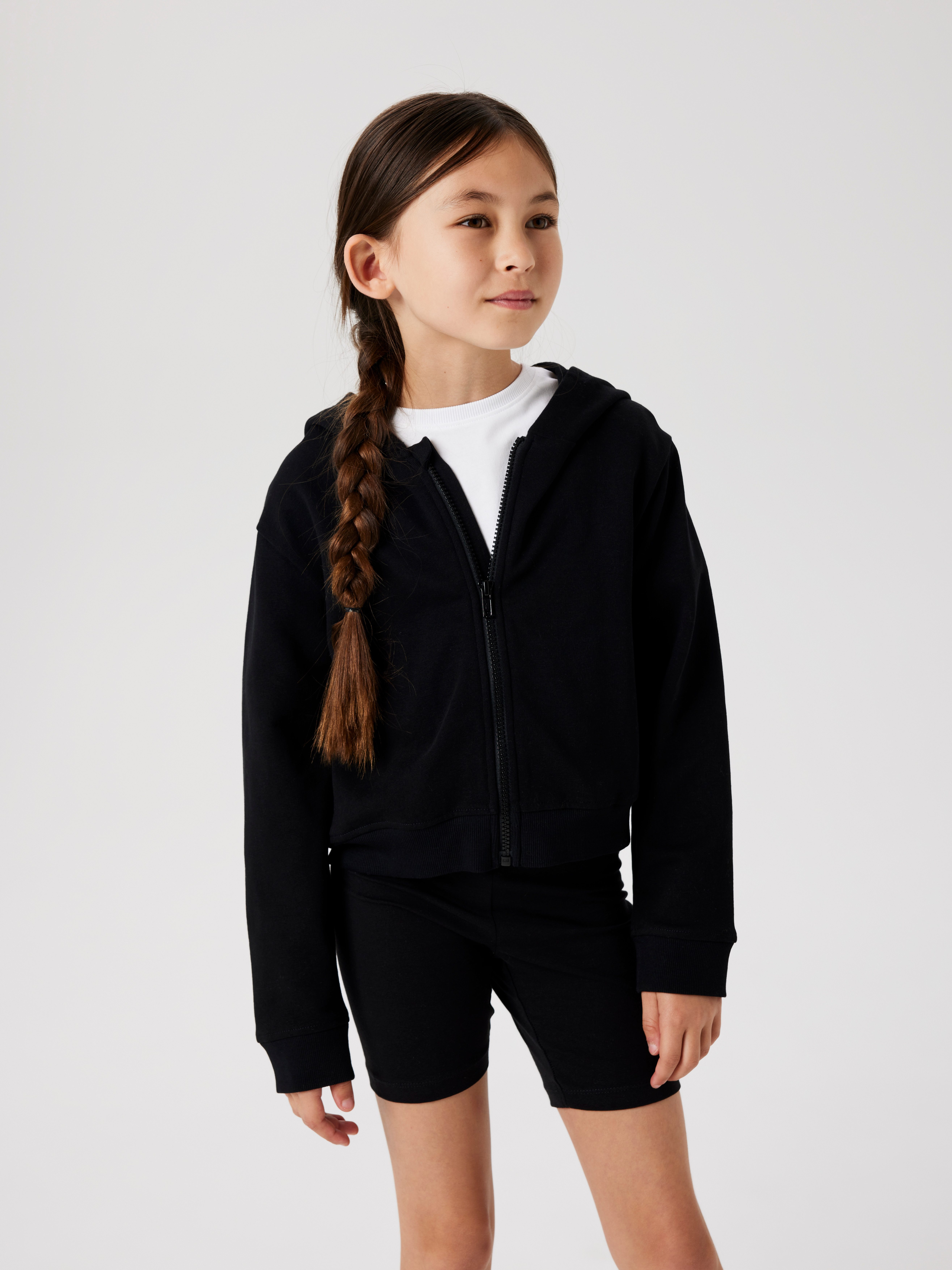 Name It Kapuzensweatjacke NKFMILLE SHORT NREG SWE CARD WH UNB NOOS