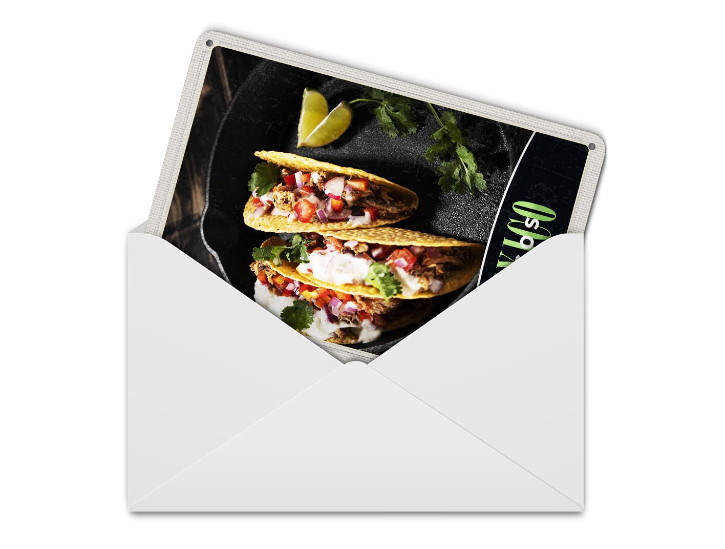 Femer GmbH Postkarte Reise 10x14 cm Mexiko USA Amerika Tacos Gerichte, unfrankiert