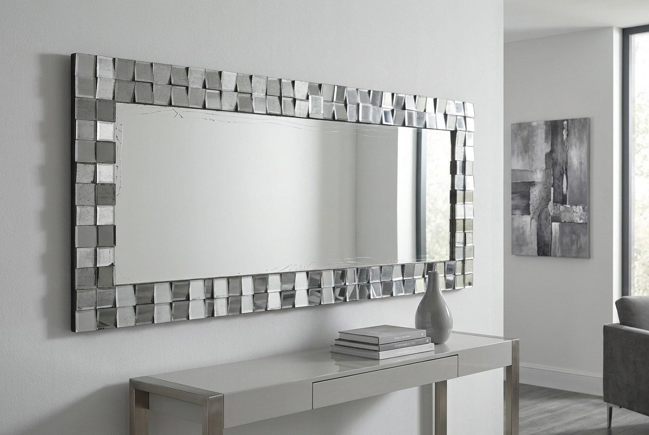 Xlmoebel Wandspiegel Grauer Glas Spiegel modern eleganter Wohnstil (1-St), Made in Europa