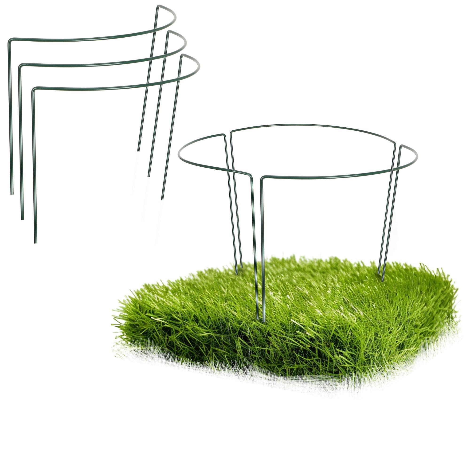 com-four Rankhilfe, 6 St., Pflanzenhalter als Blumenstütze - runder Staudenring für Garten