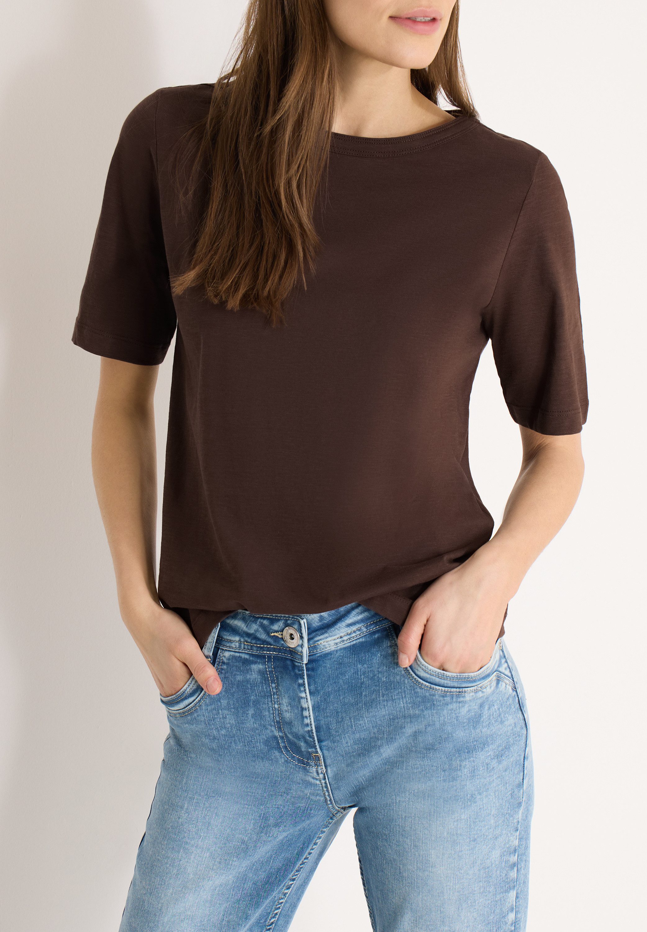 CECIL Kurzarmshirt aus weicher Baumwolle günstig online kaufen