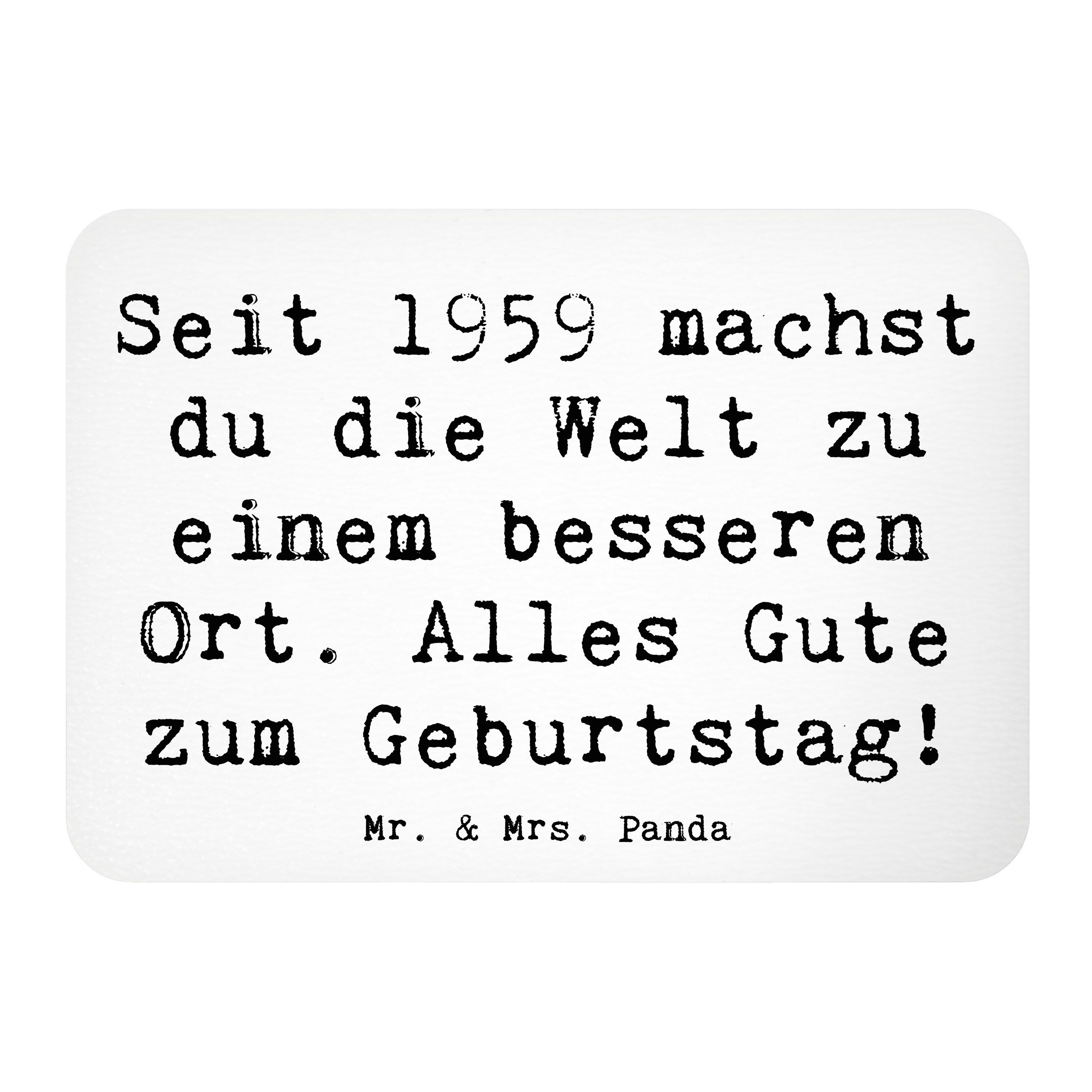 Mr. & Mrs. Panda Spruch 1959 Geburtstag Weiß Geschenk