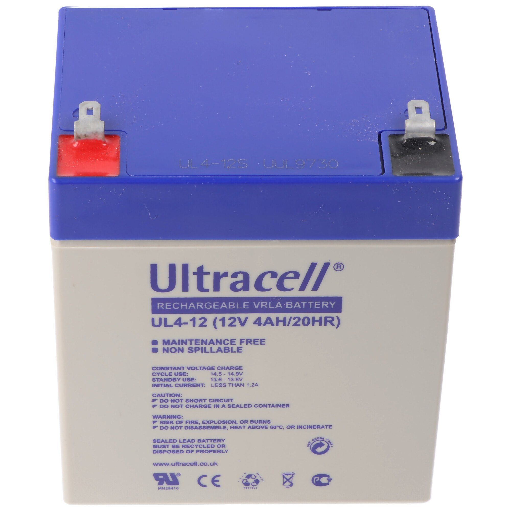 Ultracell Ultracell UL4-12 12V 4Ah Bleiakku AGM Blei Gel Akku Akku 4000 mAh (12,0 V)