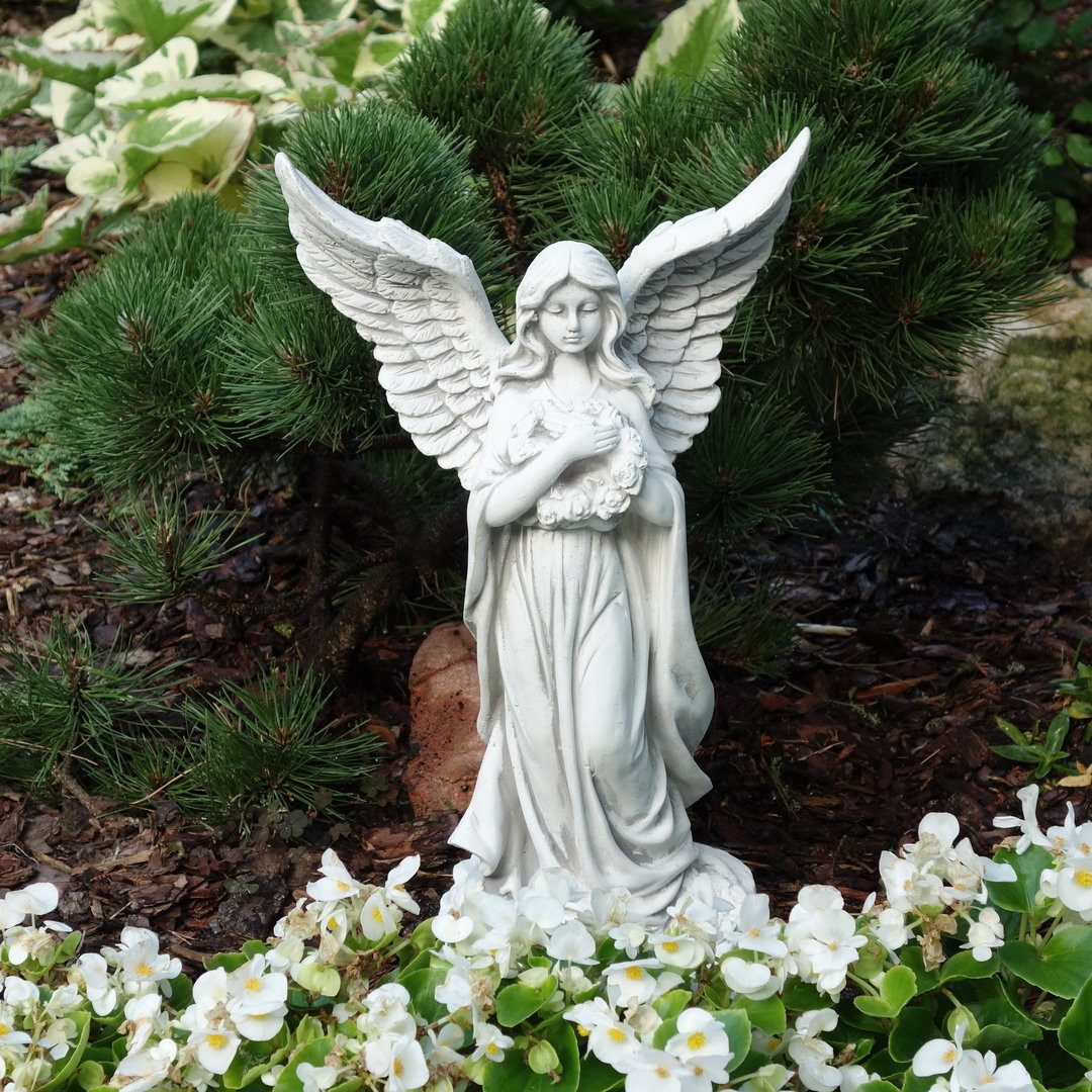 gartendekoparadies.de Gartenfigur Engel mit Flügel Grabengel, günstig online kaufen