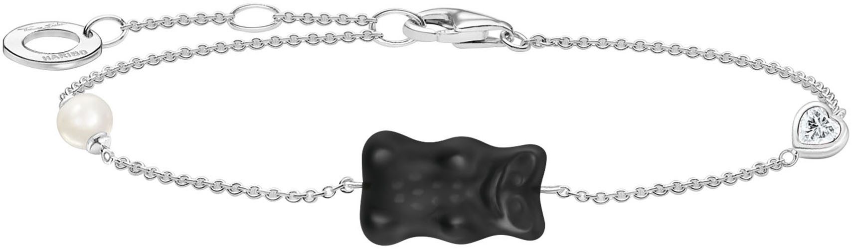 Thomas Sabo Armband THOMAS SABO x HARIBO Schmuck: Armband mit Goldbär, mit Kristallglas, Zirkonia (synth) - mit Süßwasserzuchtperle