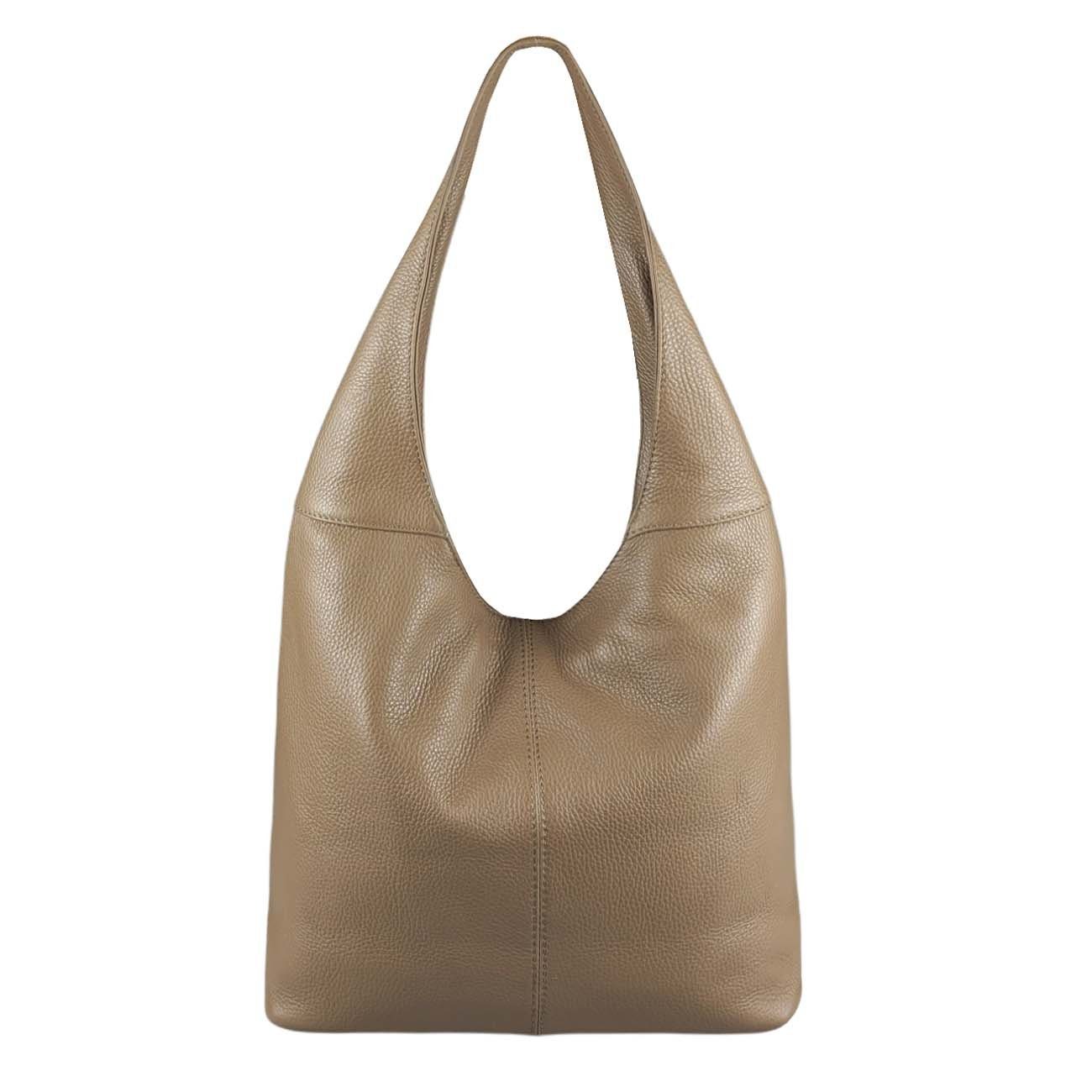 ITALYSHOP24 Shopper Made in Italy Damen echtes Leder Tasche Schultertasche günstig online kaufen