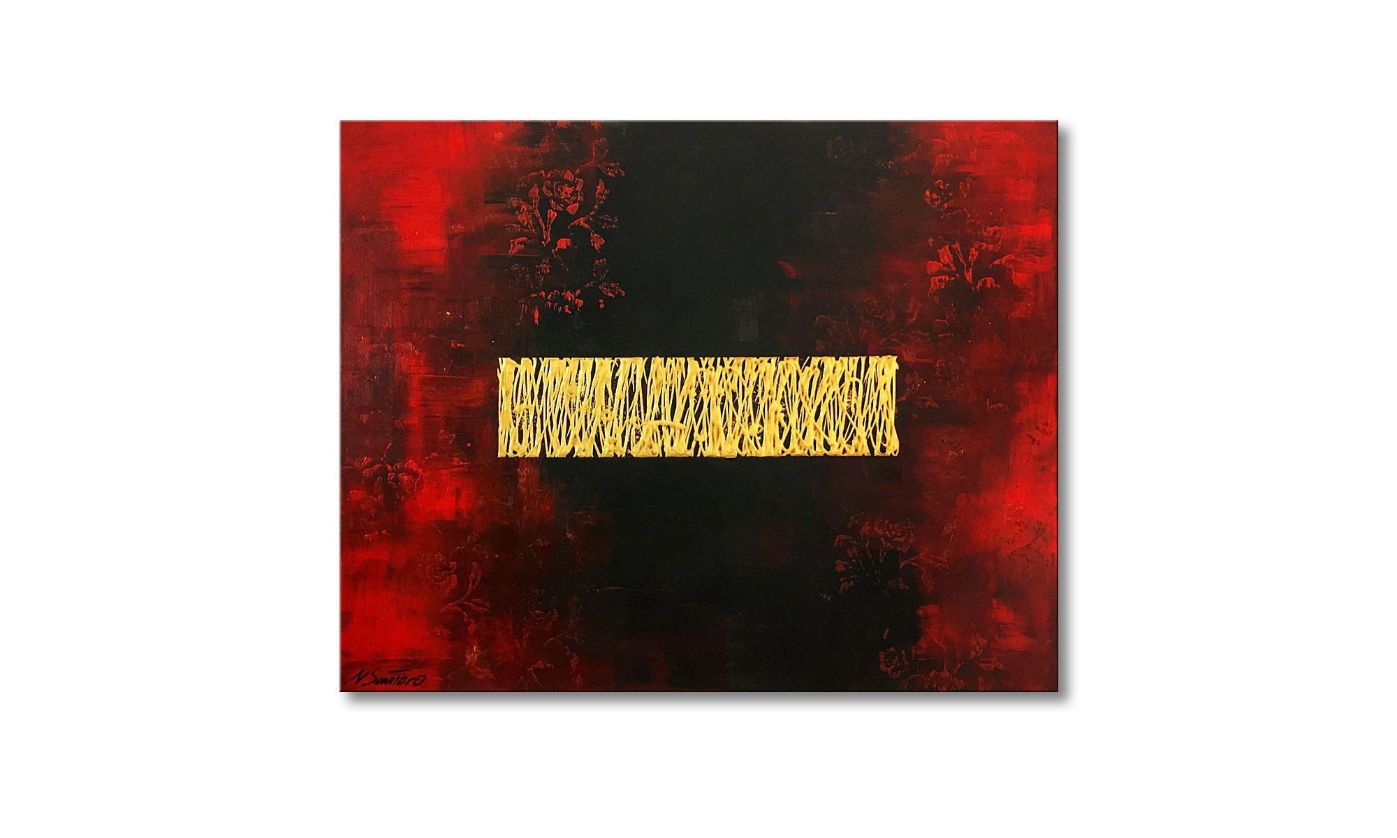 WandbilderXXL Gemälde Secrecy 100 x 80 cm, Abstraktes Gemälde, handgemaltes Unikat