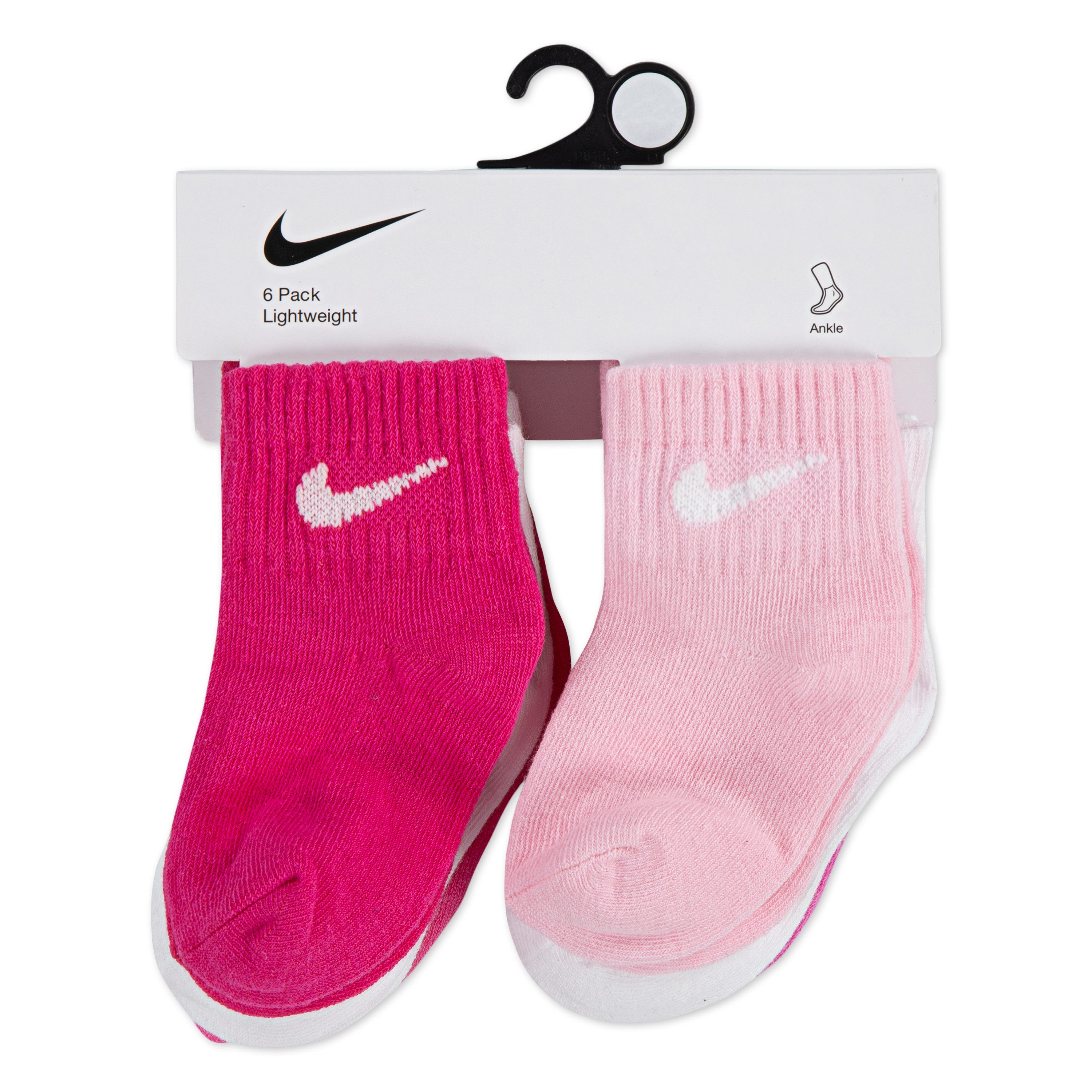 Nike Sportswear Socken NHN SWOOSH 6PK INFANT ANKLE SO (6-Paar) für Babys, 6er-Set, weiches, elastisches Material, elastischer Bund