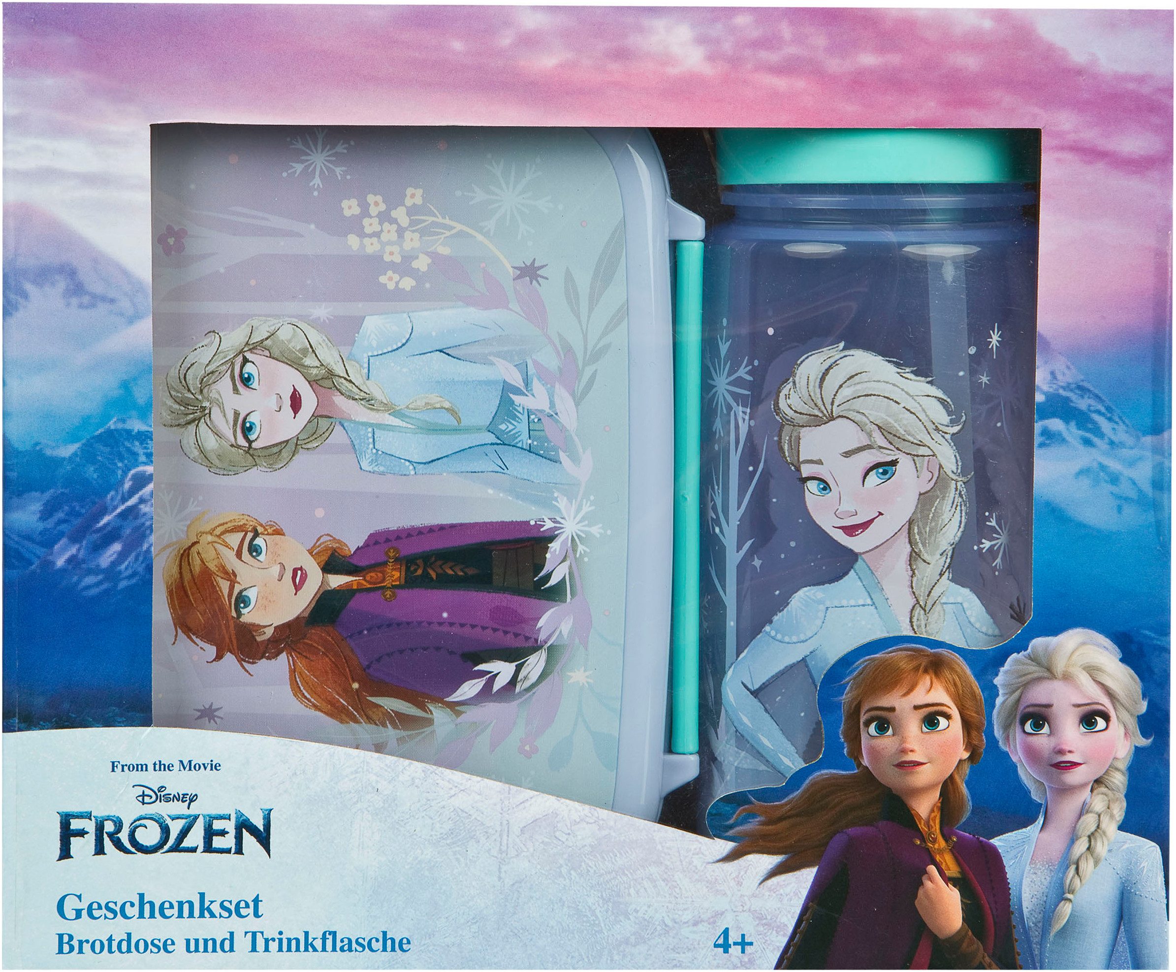 Scooli Lunchbox Frozen, Kunststoff, (Set, 2-tlg), mit Trinkflasche