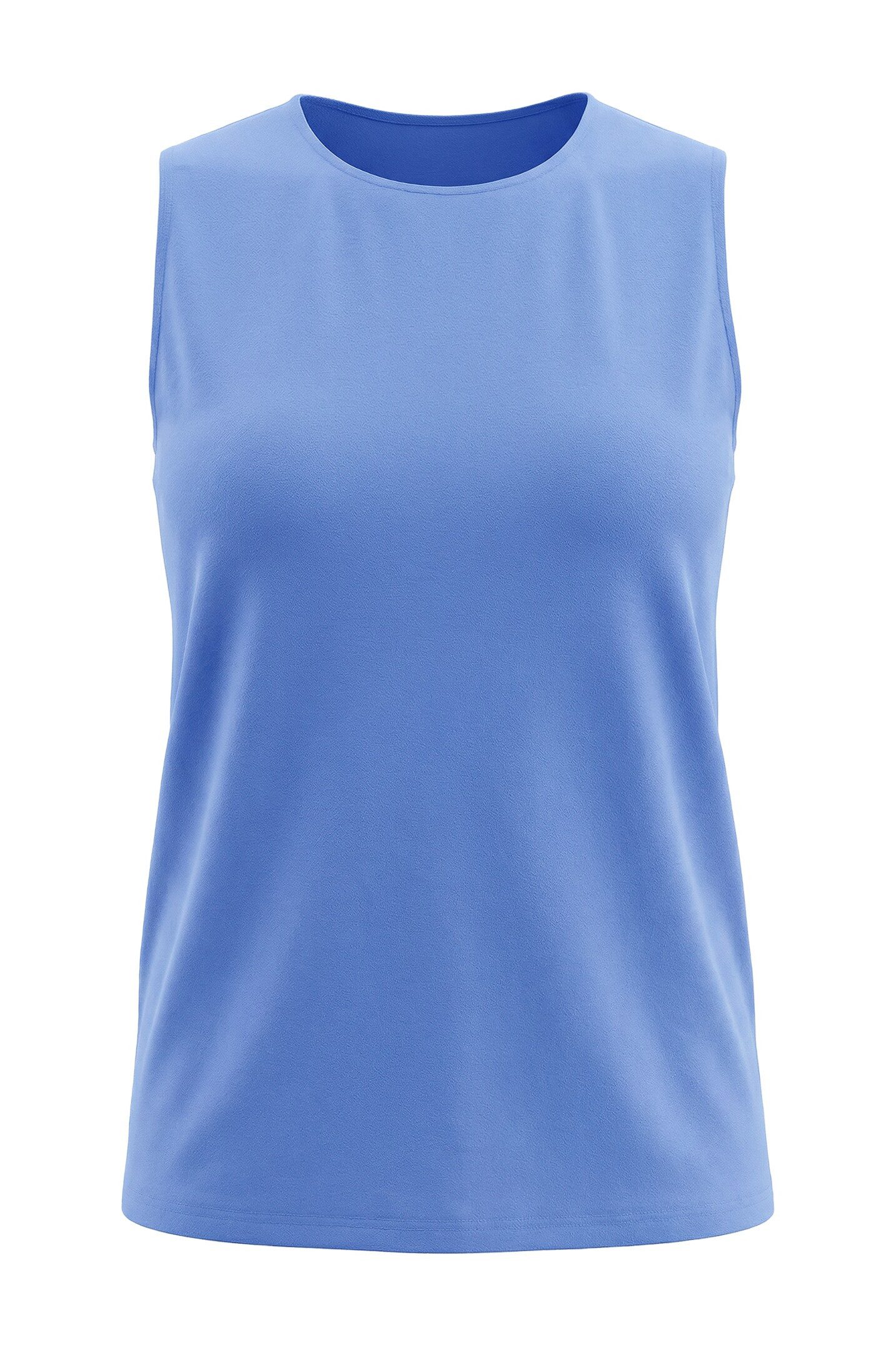 Ulla Popken Longtop Top Rippjersey Slim Rundhals ärmellos