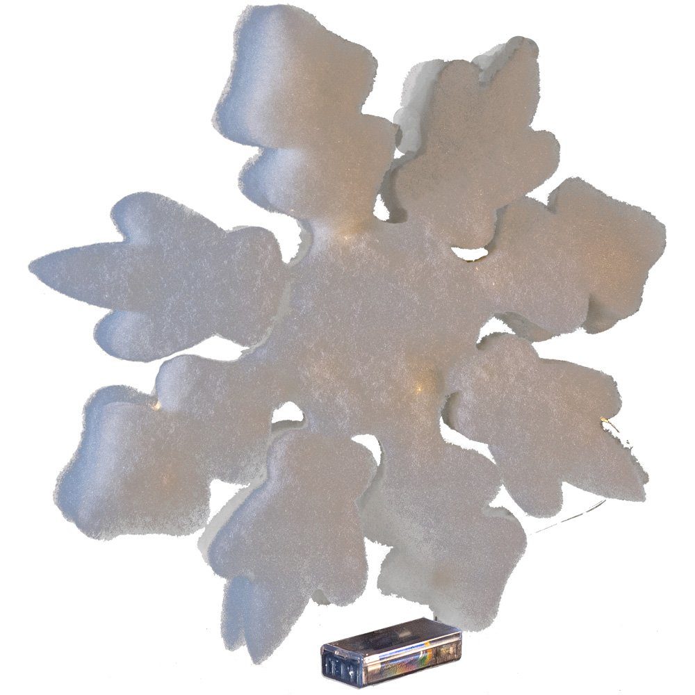 Hängedekoration LED Schnee-Figuren mit Minilichterkette, Weiß - Flocke