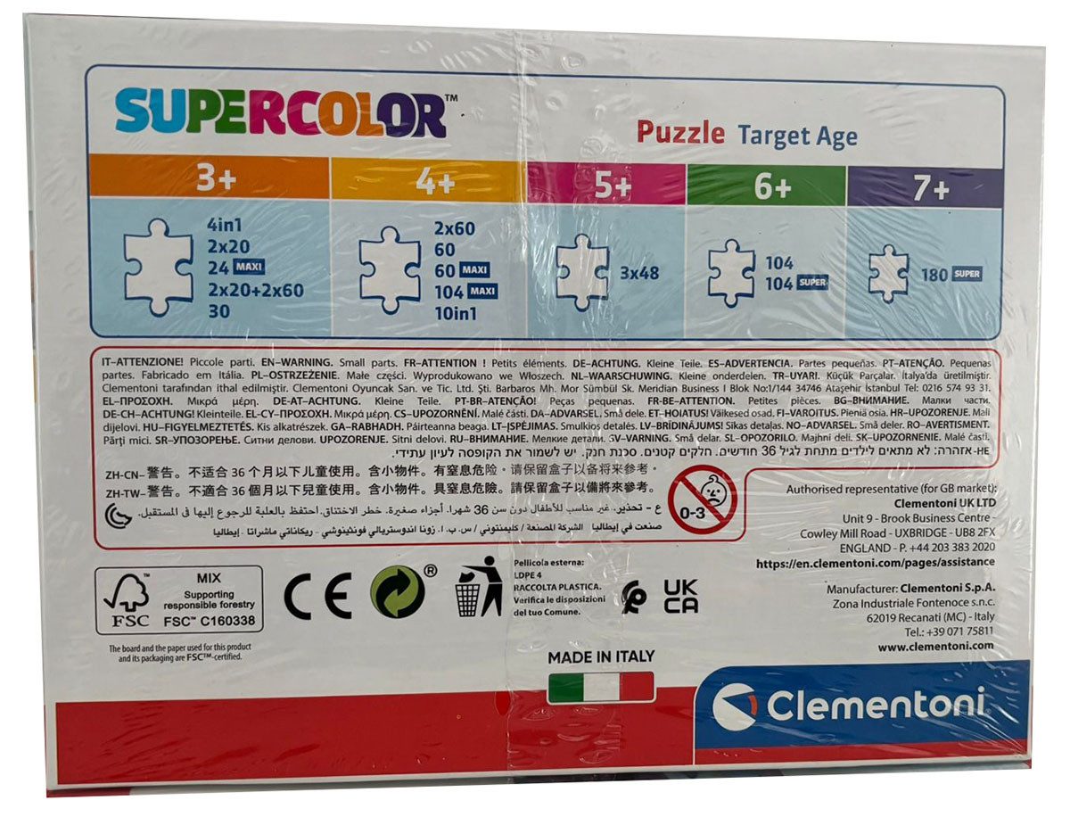 Clementoni® Puzzle Disney, Frozen, Super Color Puzzle 60 Teile, Anna, Elsa, Olaf, Sven un, 60 Puzzleteile