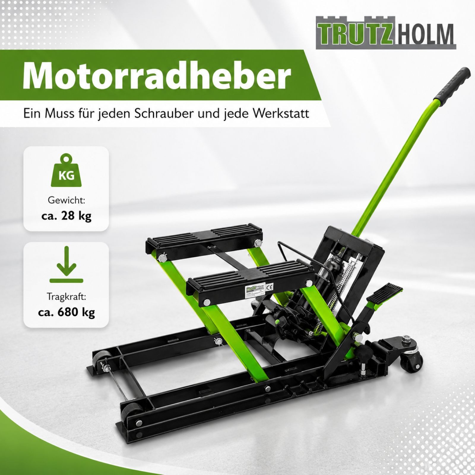 TRUTZHOLM Hydraulikheber Motorradheber 680kg Motorradhebebühne Motorradheber Motorrad Hebebühne