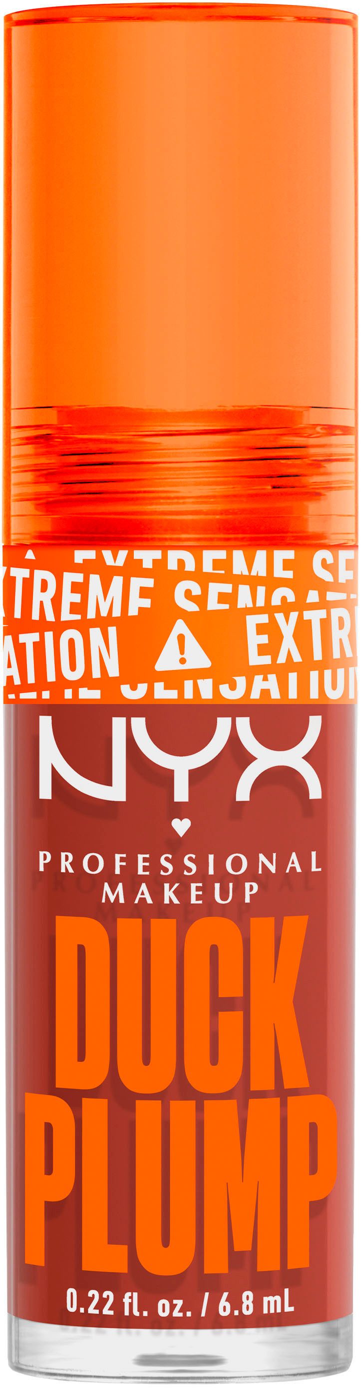 NYX PROFESSIONAL MAKEUP Lipgloss DUCK PLUMP LIP LACQUER, sofortiger Schmollmund-Effekt dank Kollagenpeptiden