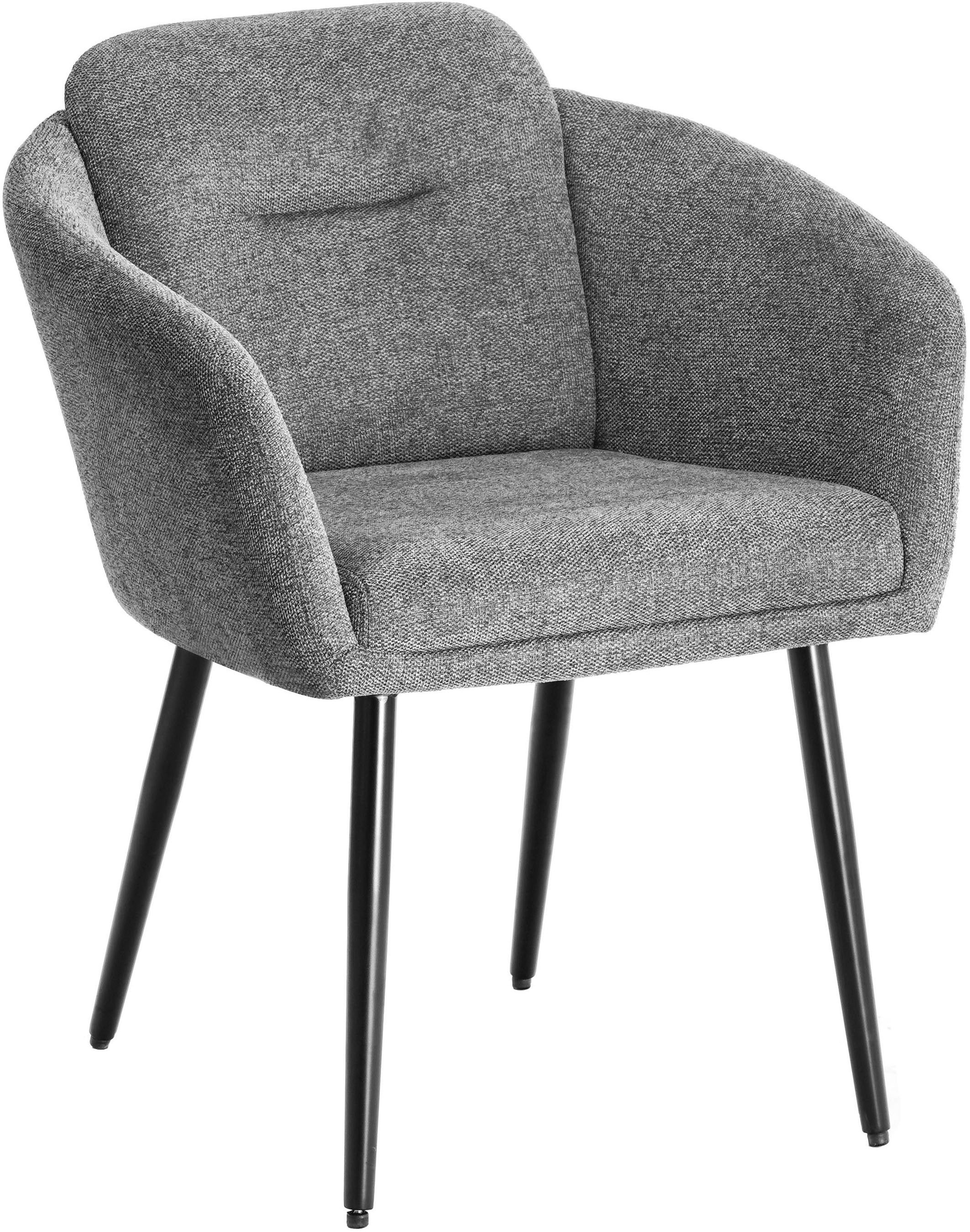LeGer Home by Lena Gercke Esszimmerstuhl Fleur (Set, 2 St), Strukturstoff, ergonomisches Design, gesteppte Rückenlehne