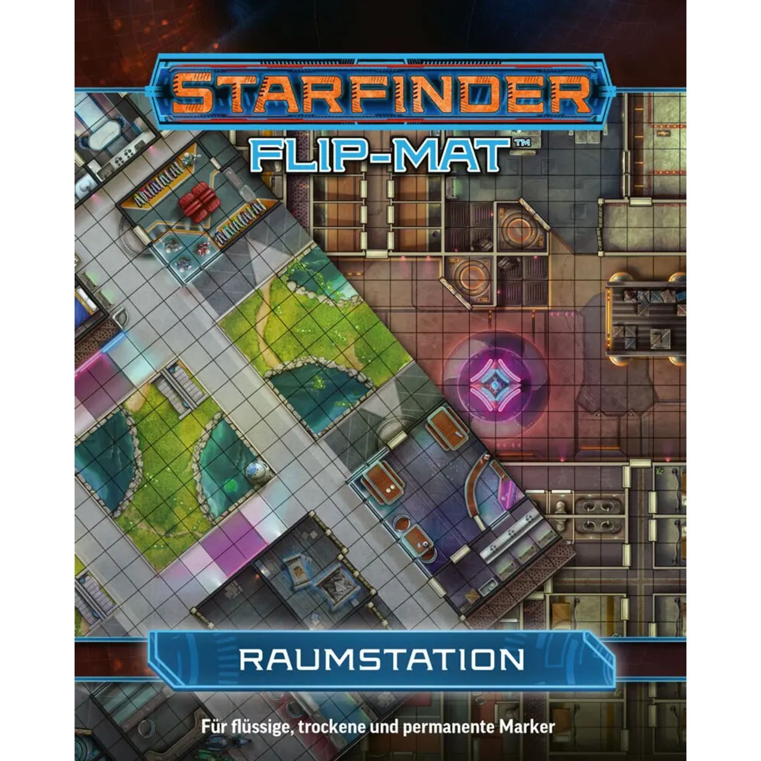 Ulisses Spiele Spiel Starfinder Flip-Mat: Raumstation