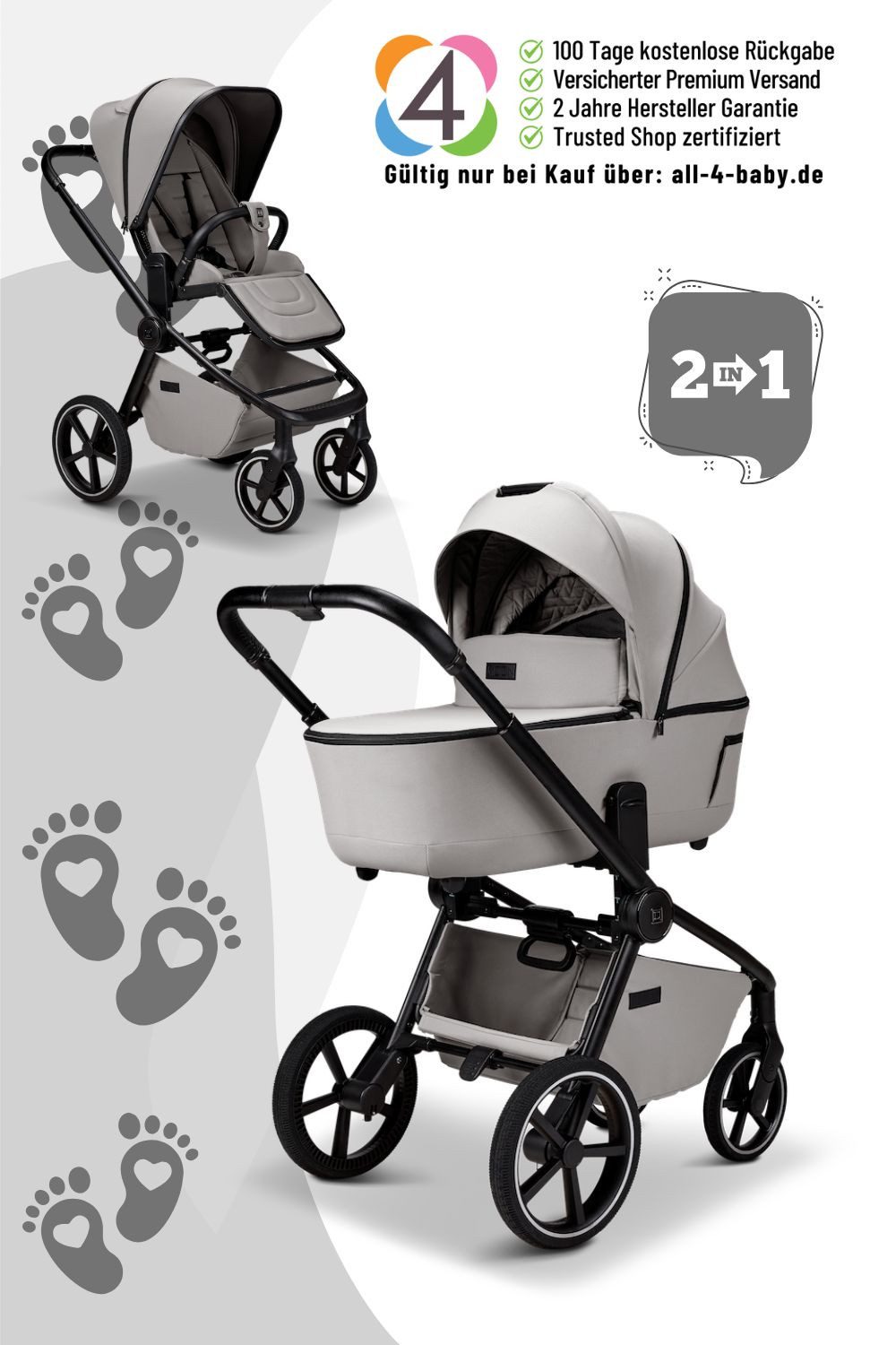 Moon Kombi-Kinderwagen Resea 2.0 Kombikinderwagen