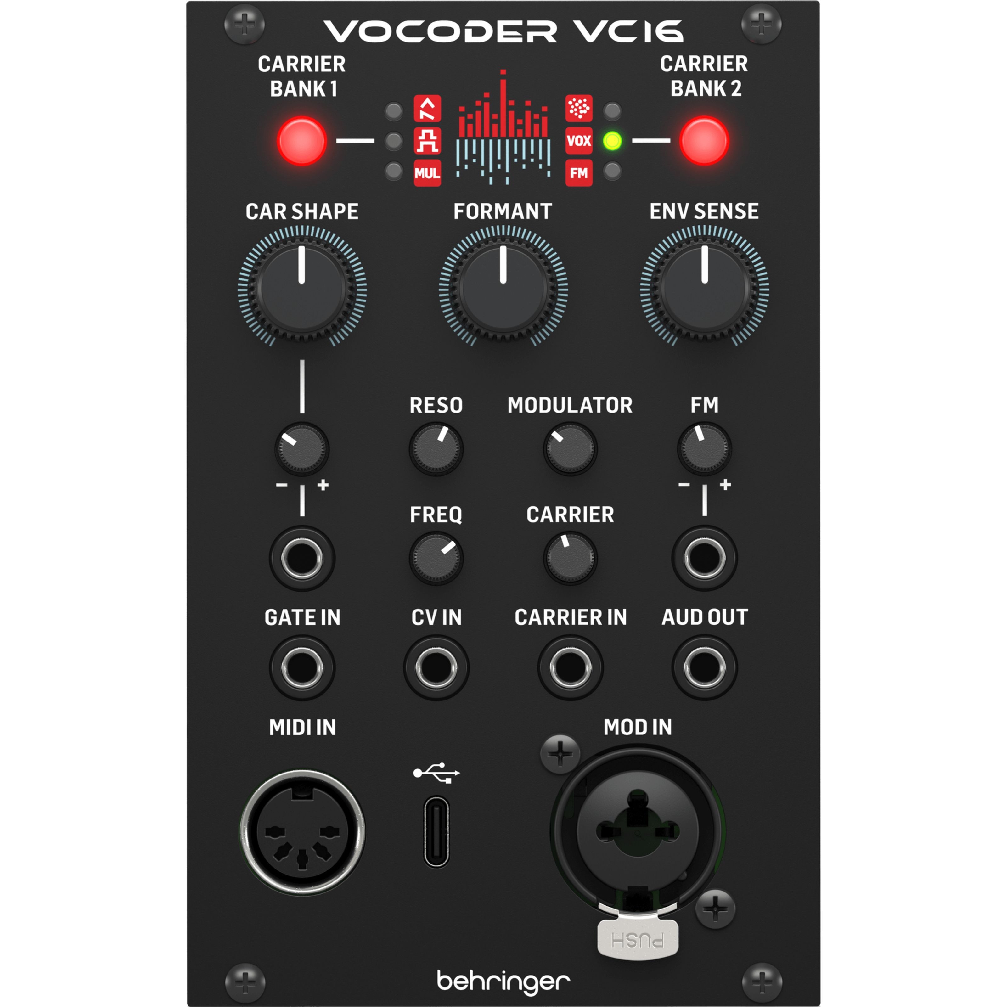 Behringer Synthesizer (Modular Synthesizer, Effekt-Module), Vocoder VC16 - Effekt Modular Synthesizer