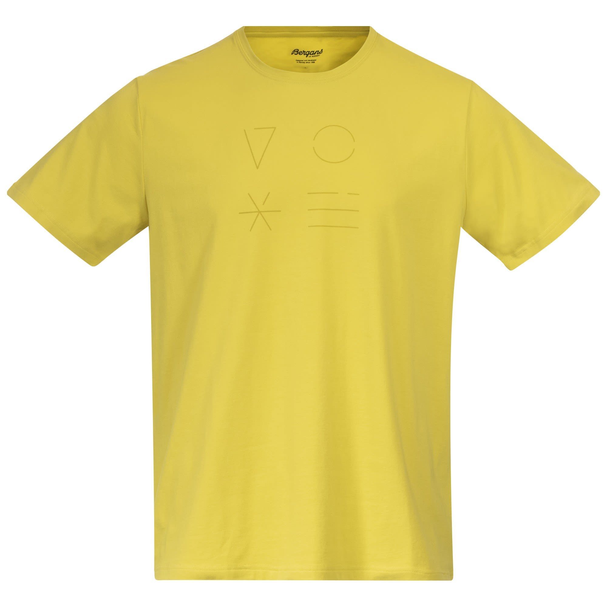Bergans T-Shirt Bergans Graphic M Tee Herren Kurzarm-Shirt Pineapple - Light Green Green | Hemdblusen