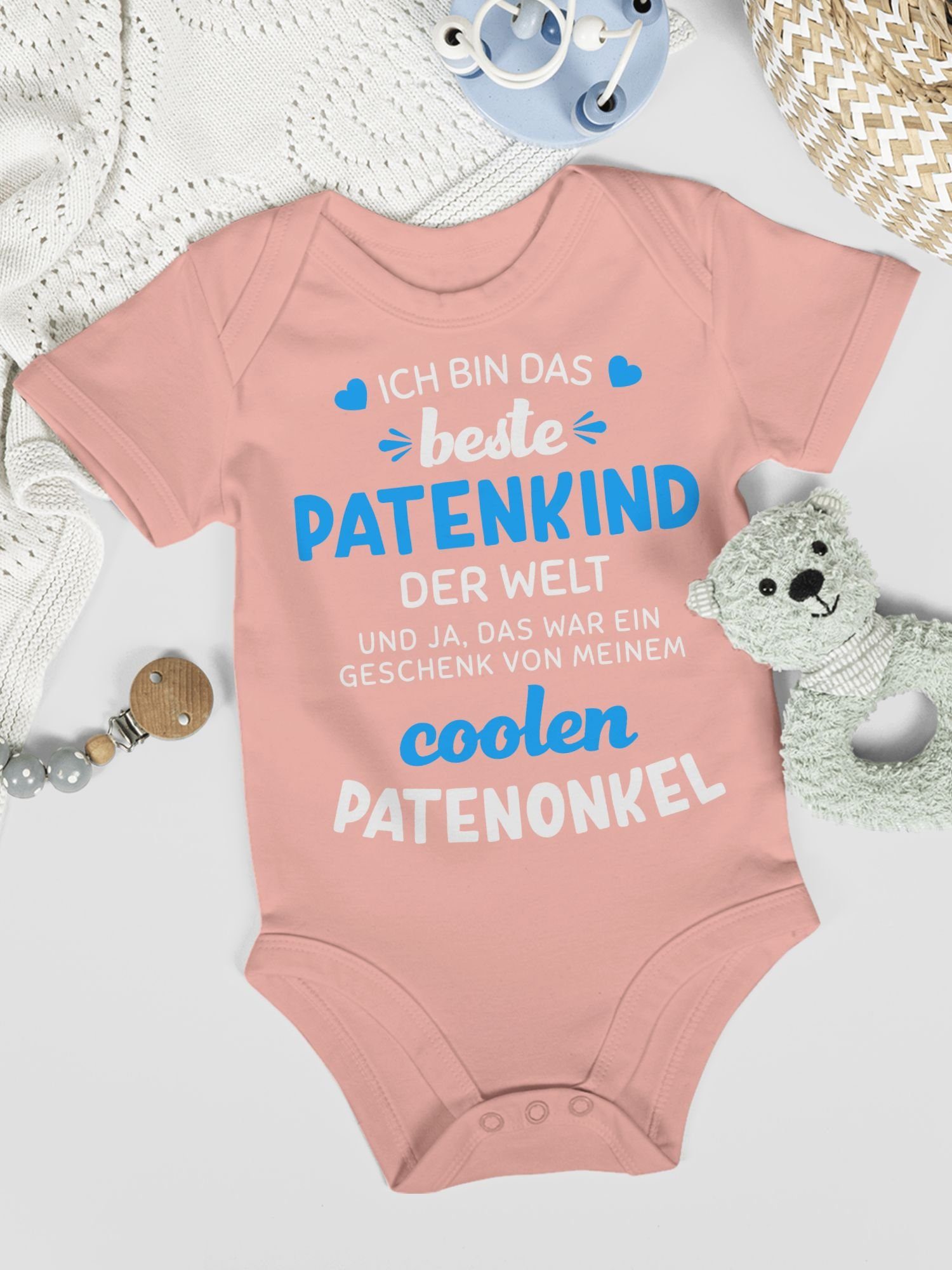 Shirtracer Shirtbody Ich bin das beste Patenkind der Welt weiß/blau Pate Patenonkel