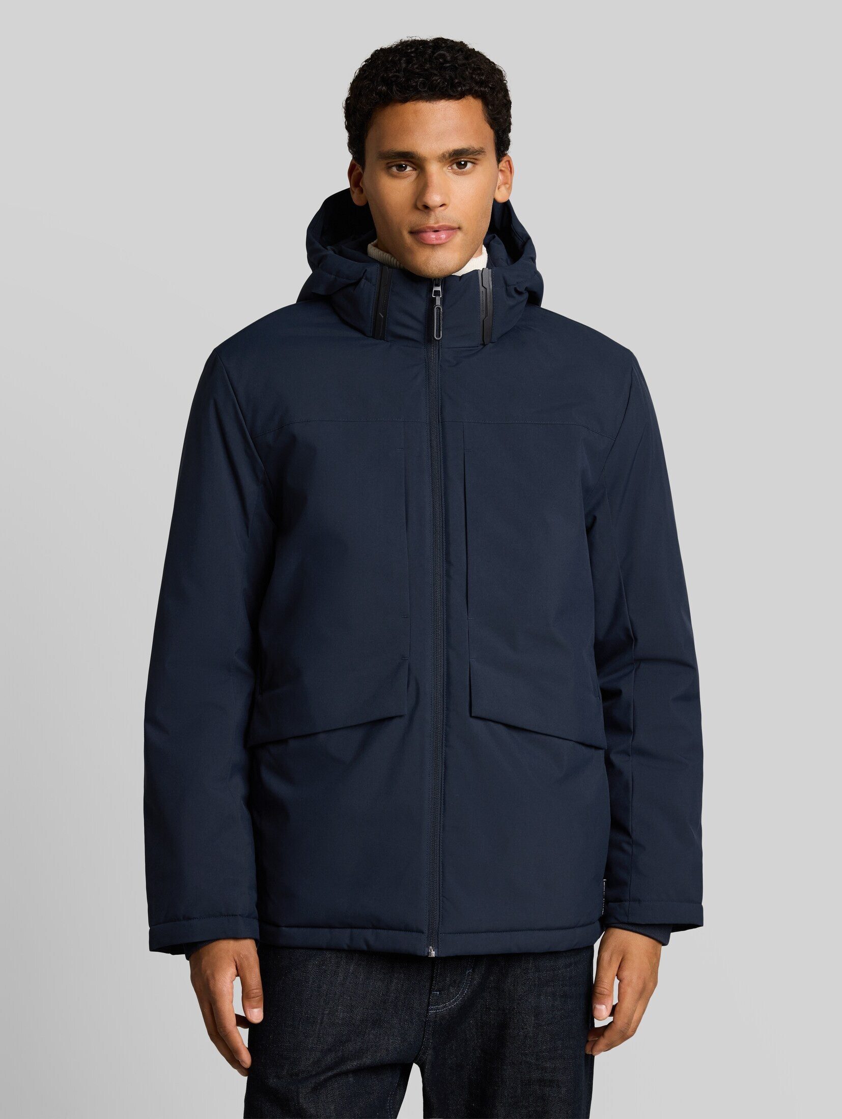 TOM TAILOR Denim Winterjacke Jacken Relaxed Fit Funktionsjacke mit abnehmbarer Kapuze