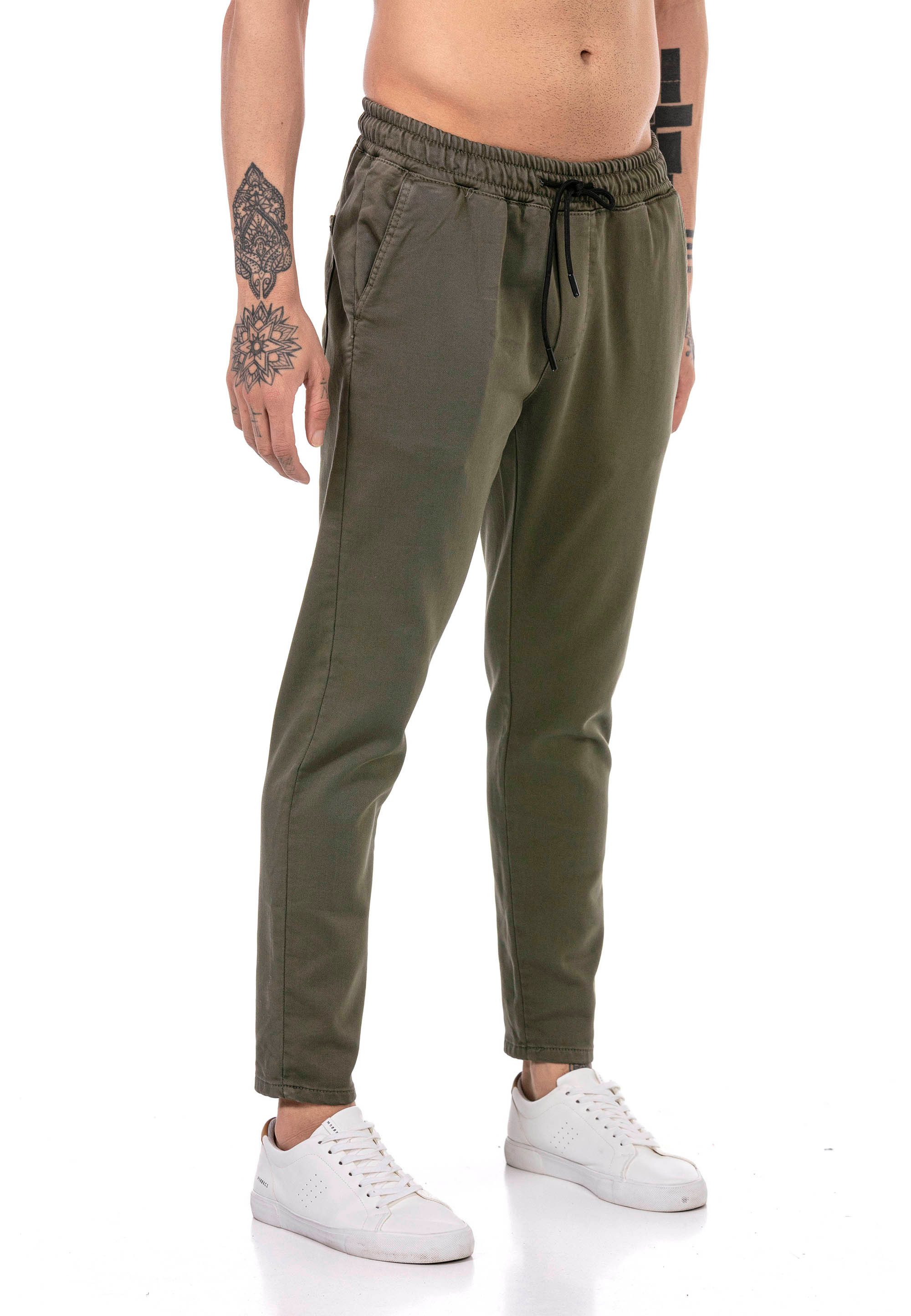 RedBridge Chinohose -Jogpants mit Kordelzug – Slim Fit, elastischer Bund, l günstig online kaufen