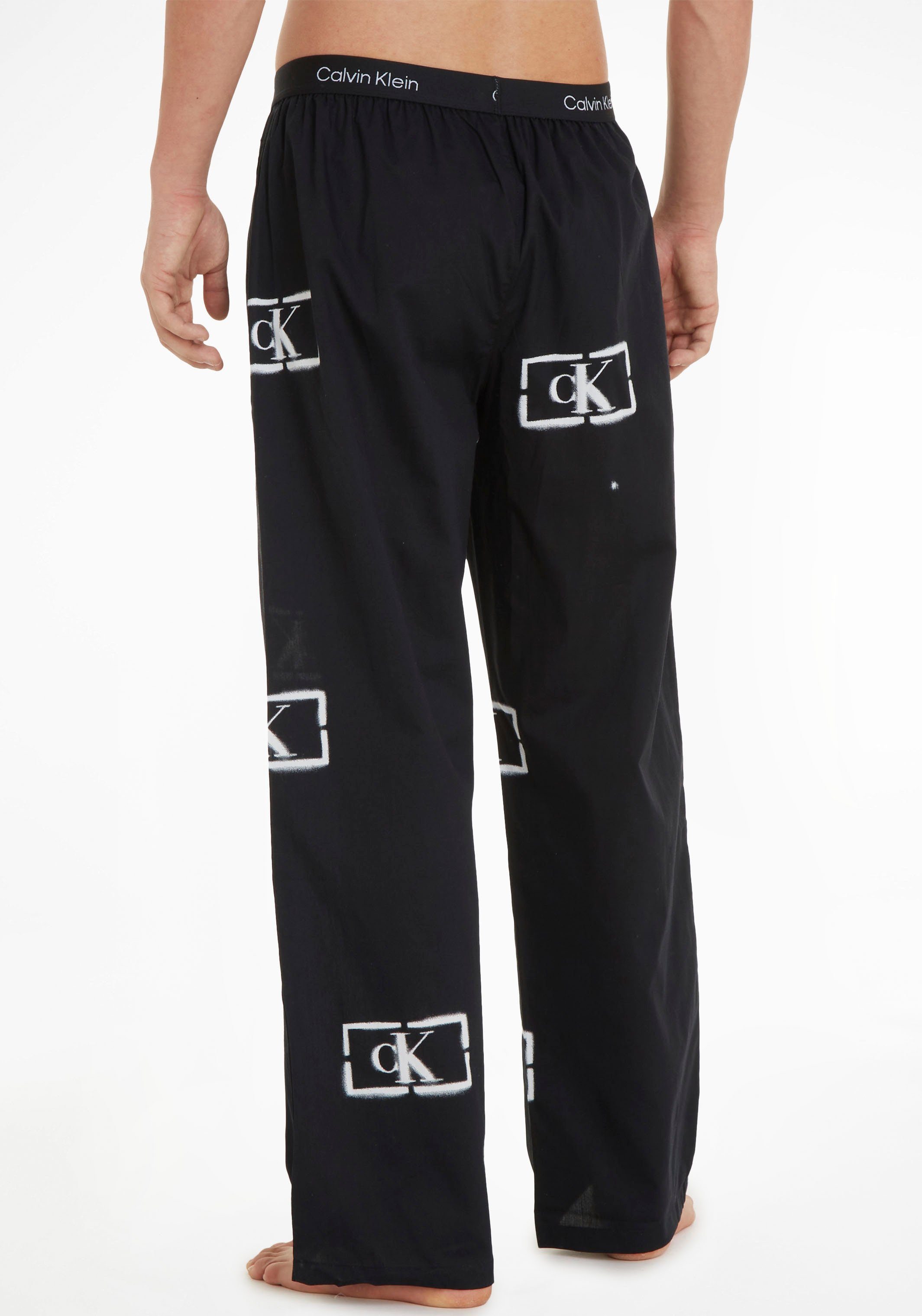 Calvin Underwear Calvin Klein allover mit Klein SLEEP Schlafhose Logo-Monogramm PANT