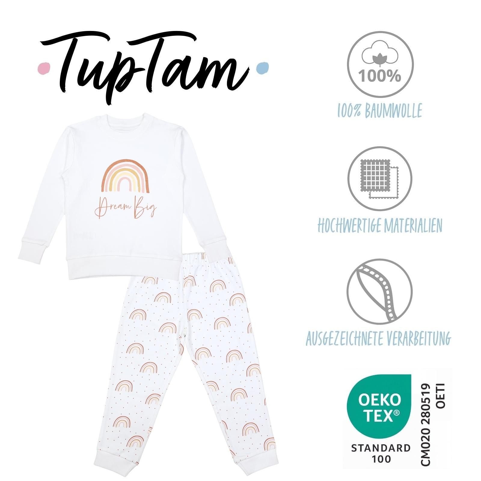 TupTam Schlafanzug Kinder Mädchen Schlafanzug Set Langarm Pyjama Nachtwäsche 2-teilig