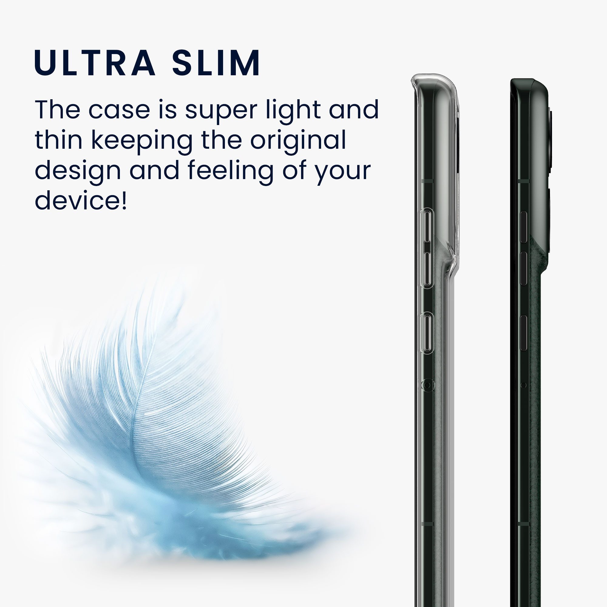 kwmobile Handyhülle Hülle für Motorola Edge 50 Ultra, Silikon Handyhülle transparent - Handy Case gummiert