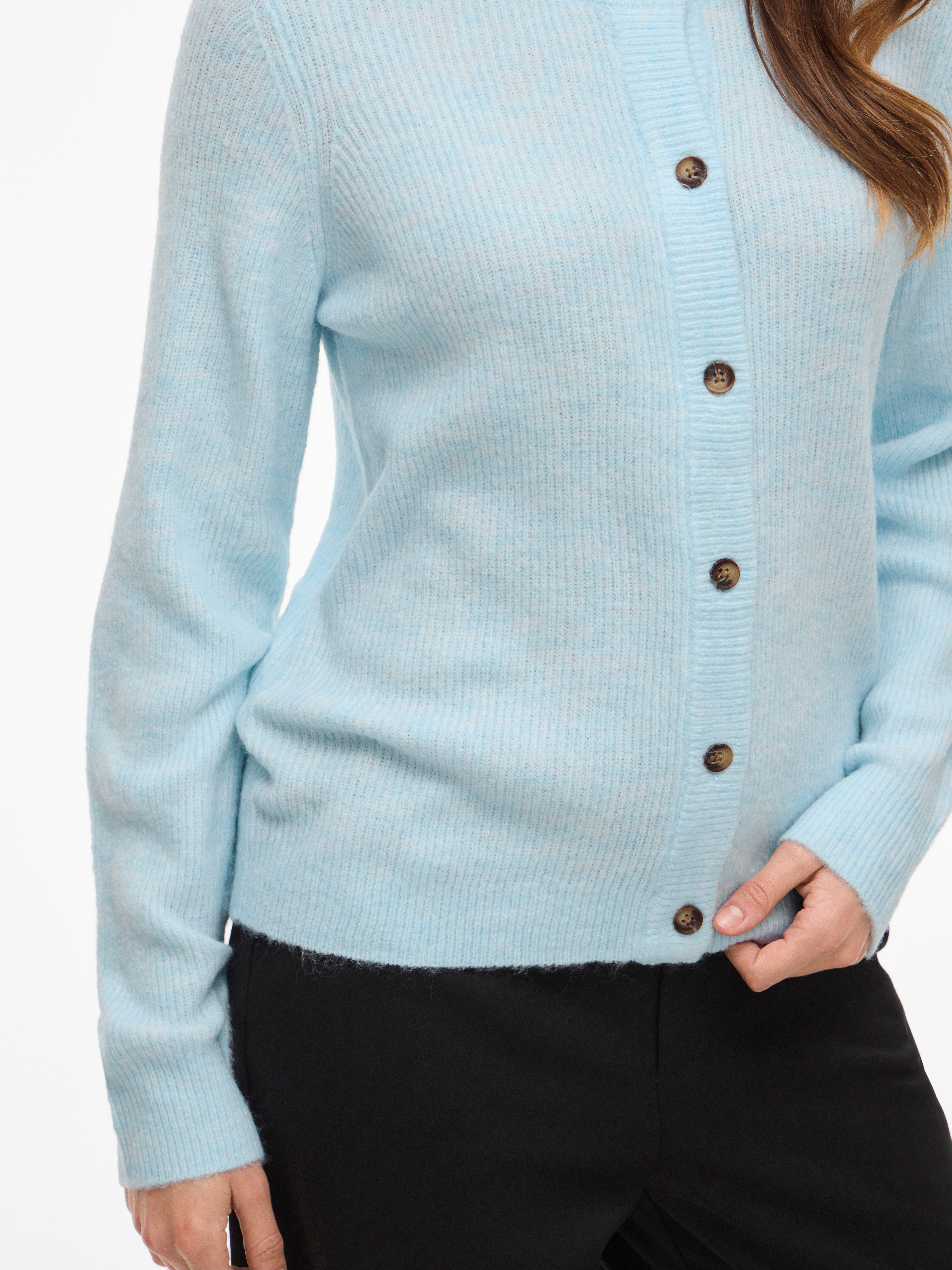 Vila Strickjacke VIVIOLI O-NECK RIB KNIT CARDIGAN-NOOS