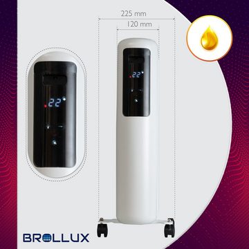 BROLLUX Heizgerät Ölheizung, 2500 W, 2500W Elektroheizung Ölradiator 11 Lamellen Thermostat Ölheizer