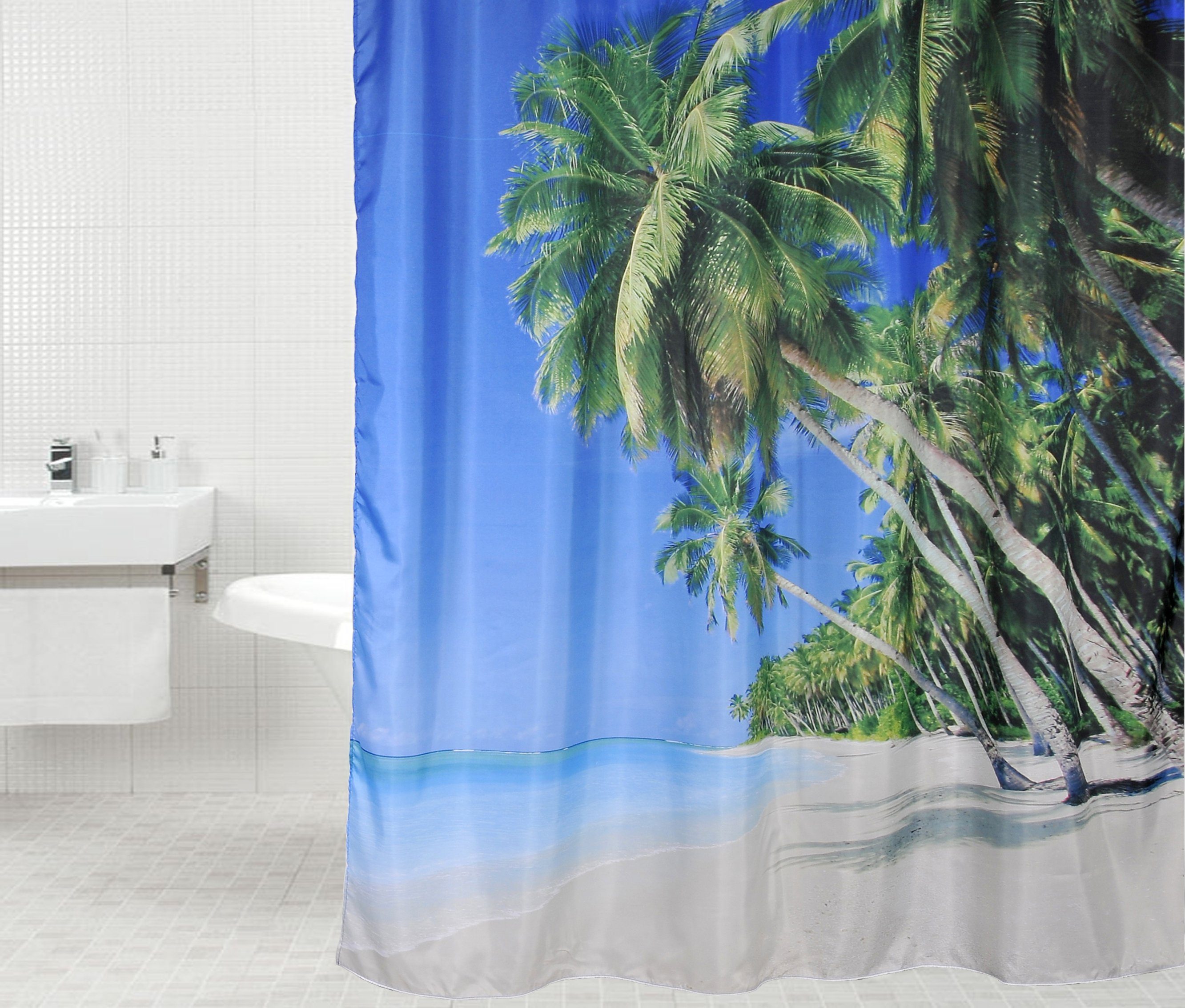 Sanilo Duschvorhang Karibik 180 x 200 cm, 100% wasserdicht, Anti-Schimmel-E günstig online kaufen