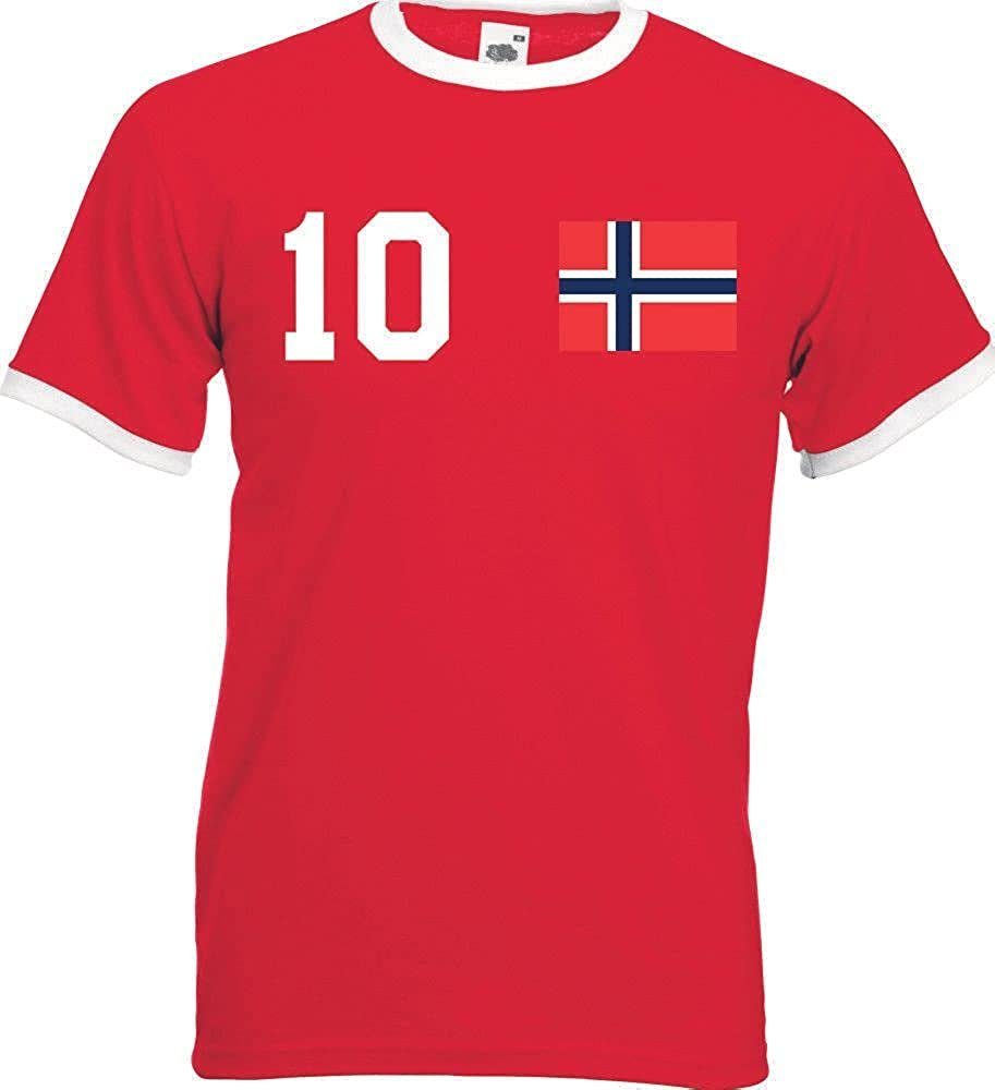 Youth Designz T-Shirt Norwegen Herren T-Shirt im Fußball Trikot Look mit trendigem Motiv