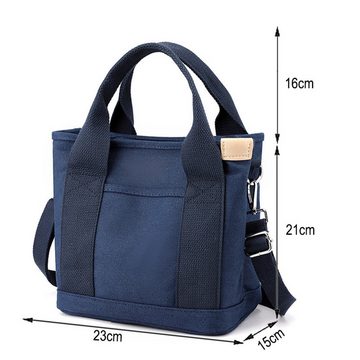 Rnemitery Henkeltasche Tote Bag Umhängetasche Damen Canvas Schultertasche mit Reißverschluss