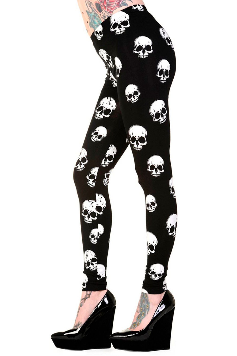 Banned Leggings Skulls Totenkopf Allover Print günstig online kaufen