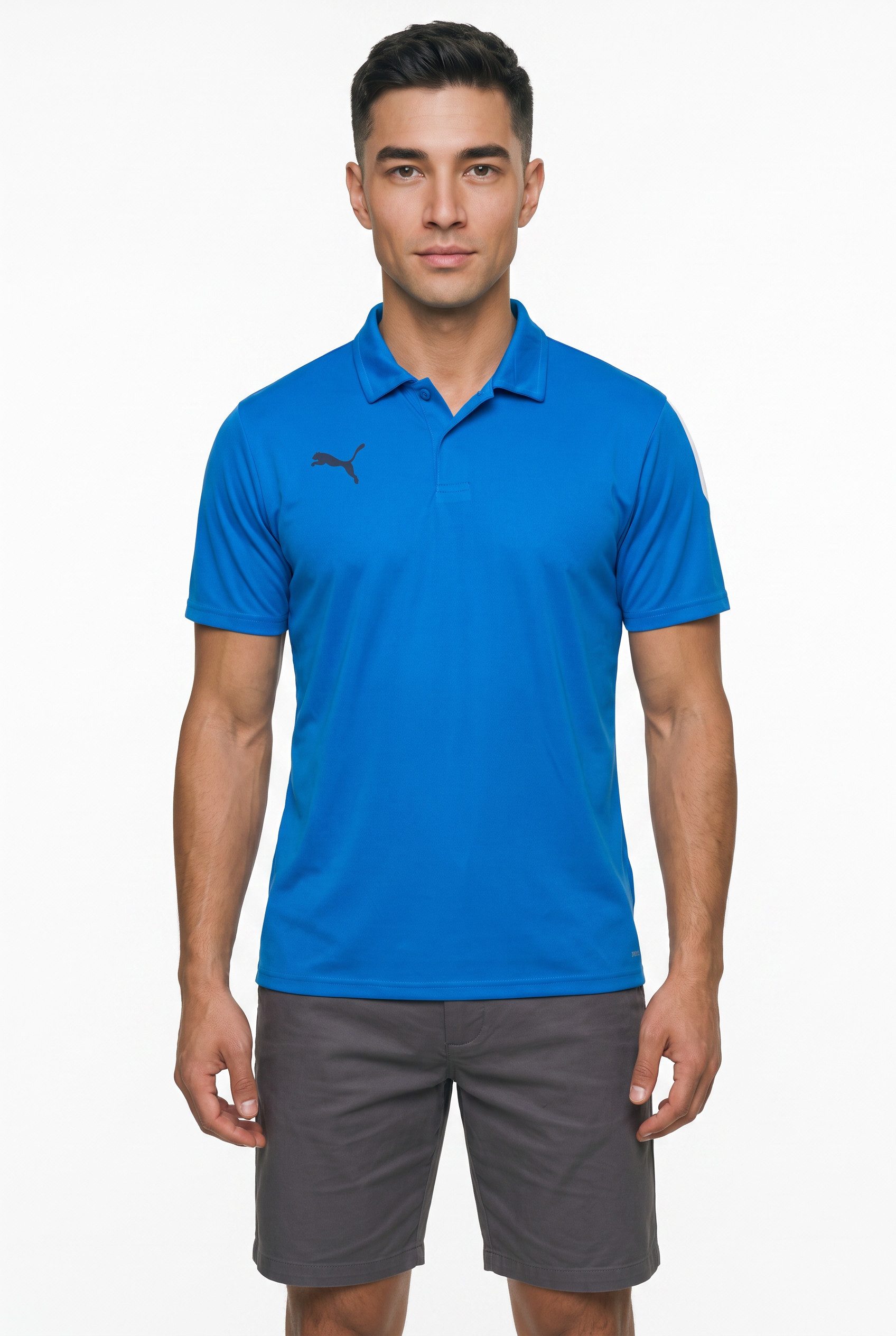 PUMA Poloshirt TEAMLIGA SIDELINE POLO gerade Passform, Kurzarm, für sportliche und lässige Anlässe