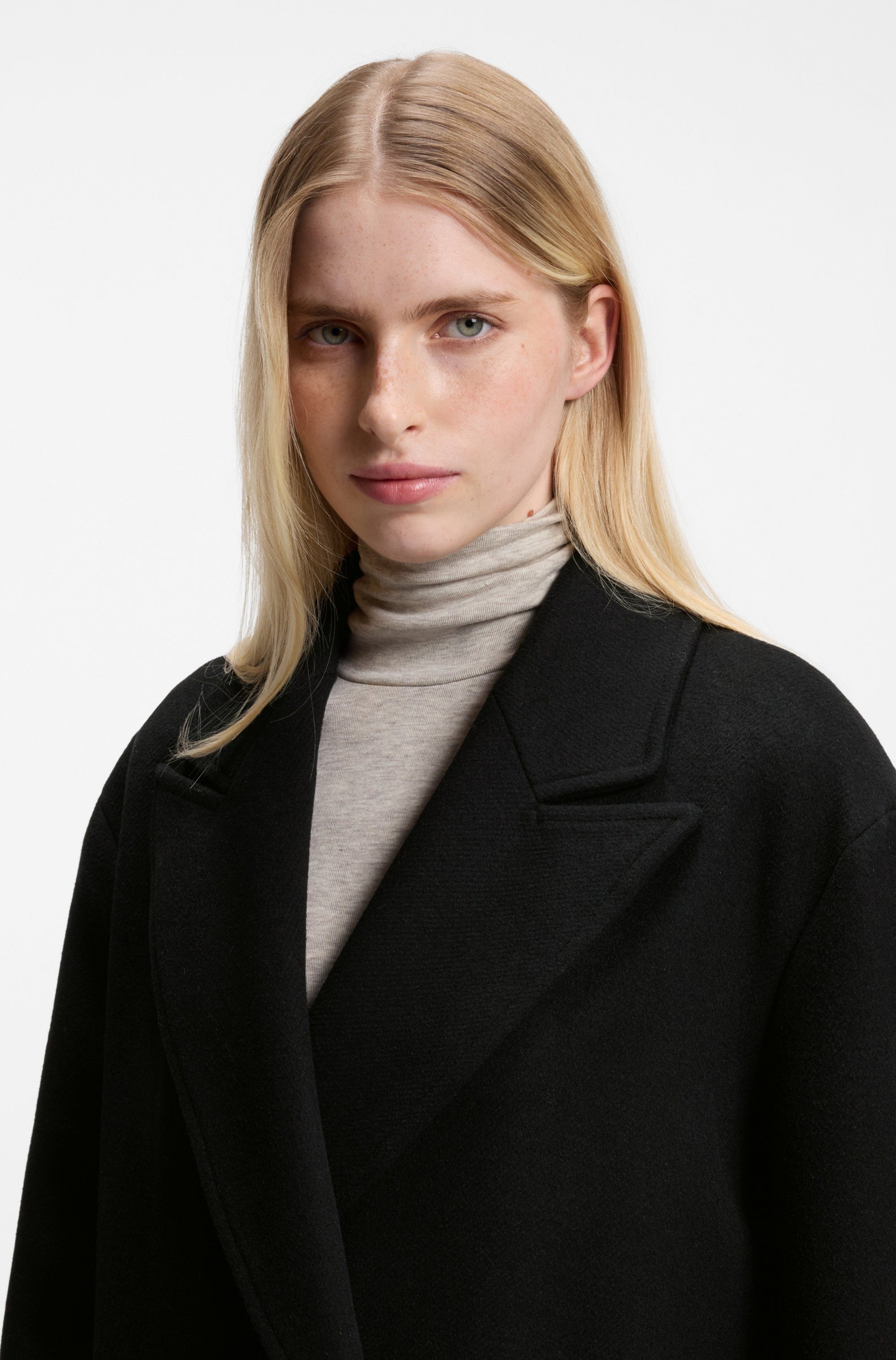 BOSS ORANGE Kurzmantel Calesarina Premium Damenmode Blazermantel aus Woll-Mix