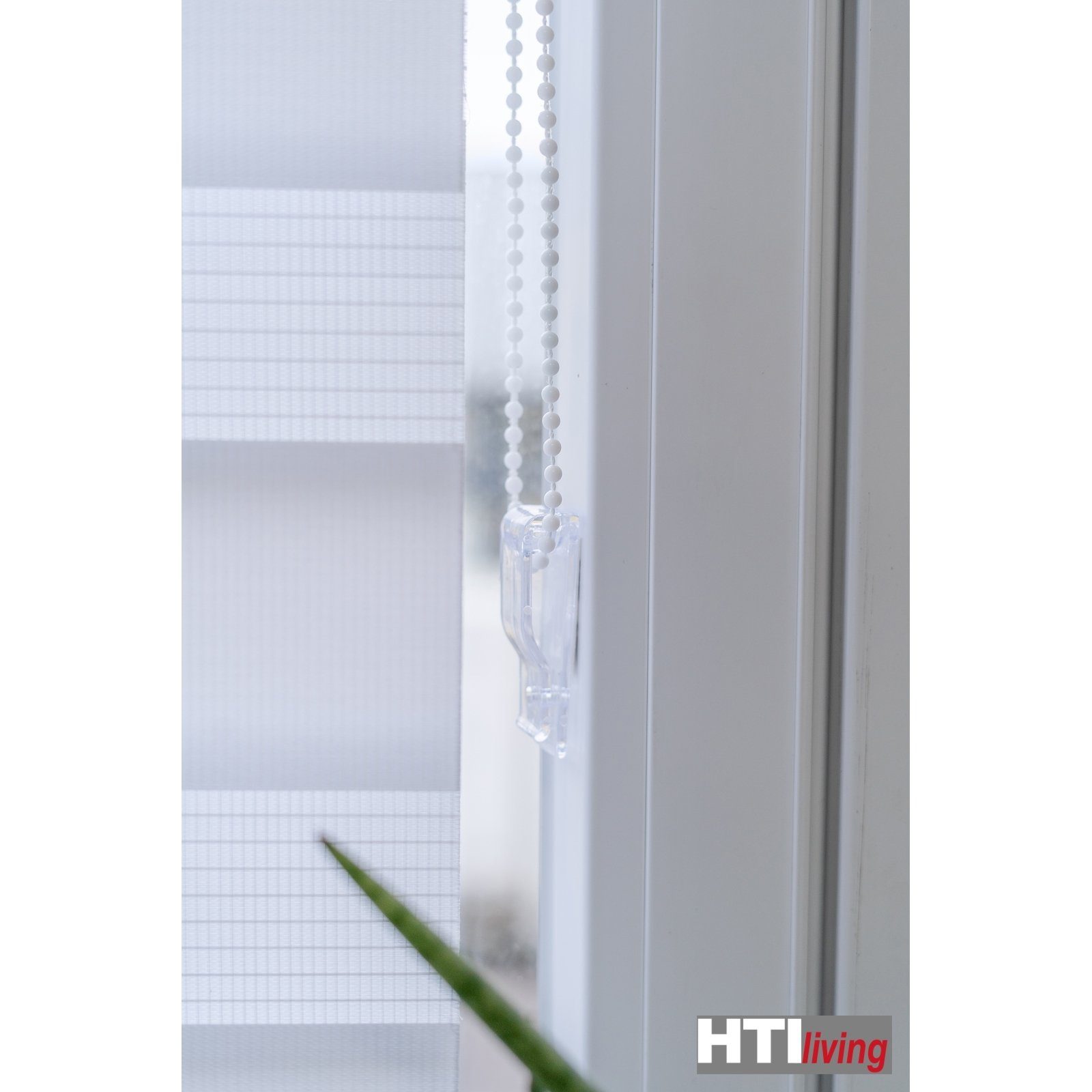 HTI-Living, 60 Bohren, Weiß uni halbtransparent, Klemmfix Doppelrollo Doppelrollo 150 Marisol, ohne x
